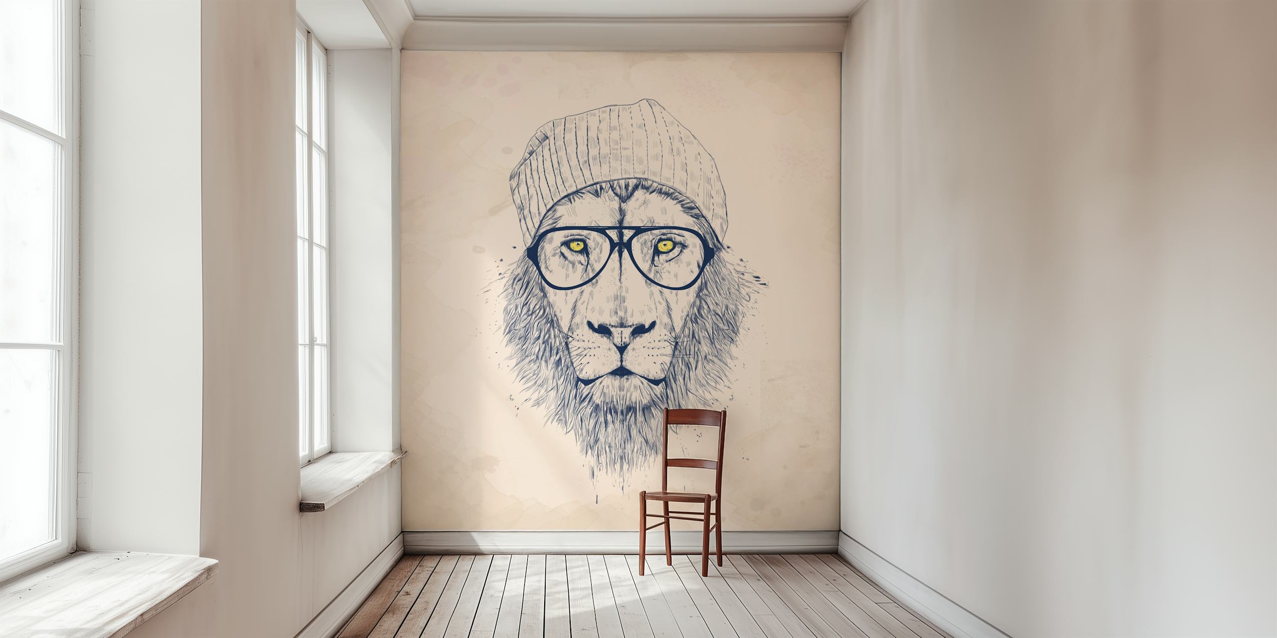 Cool lion dizajn zidnog postera u sobi
