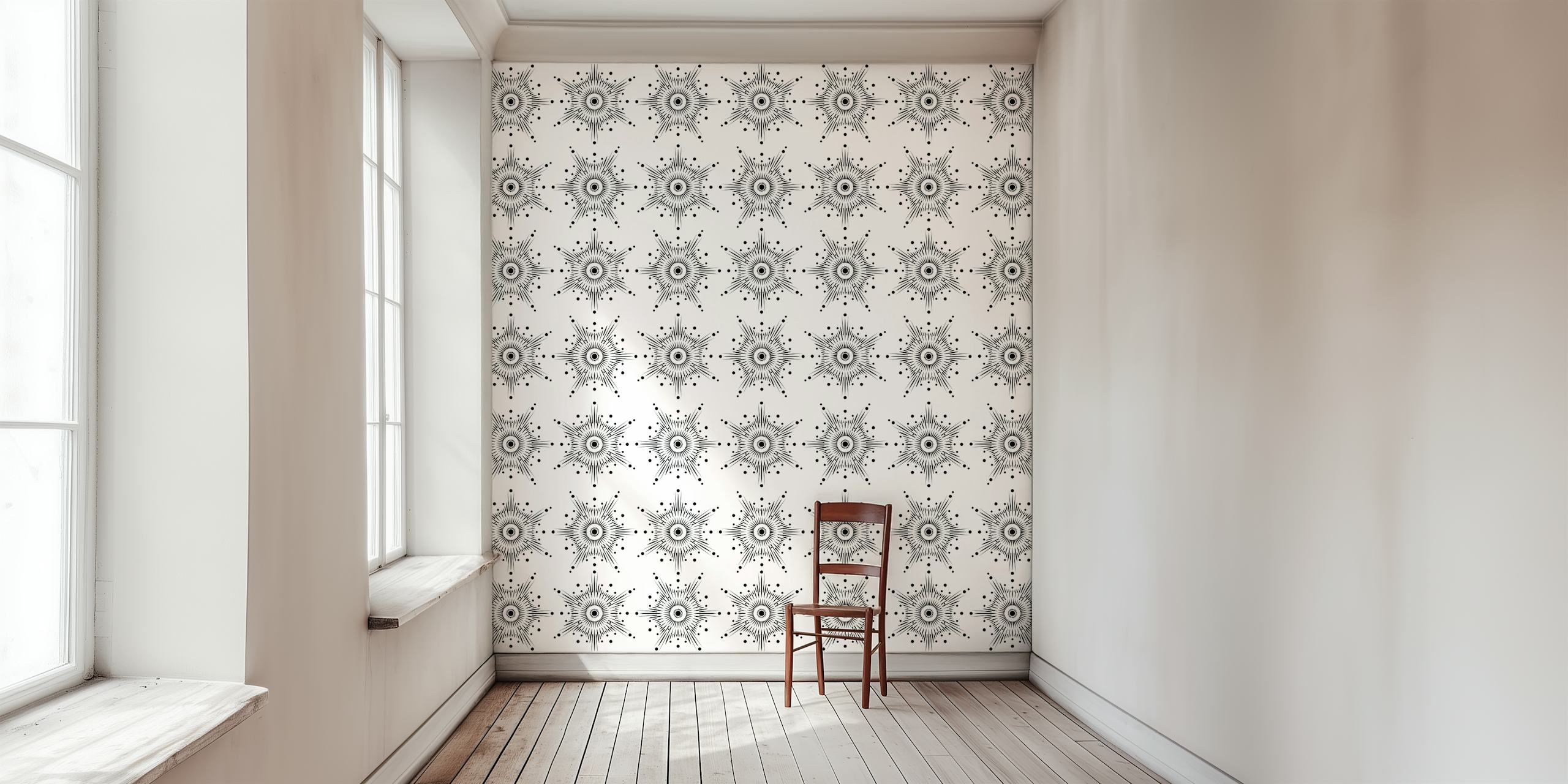 Intrigately patterned eye-centric wall mural from Happywall