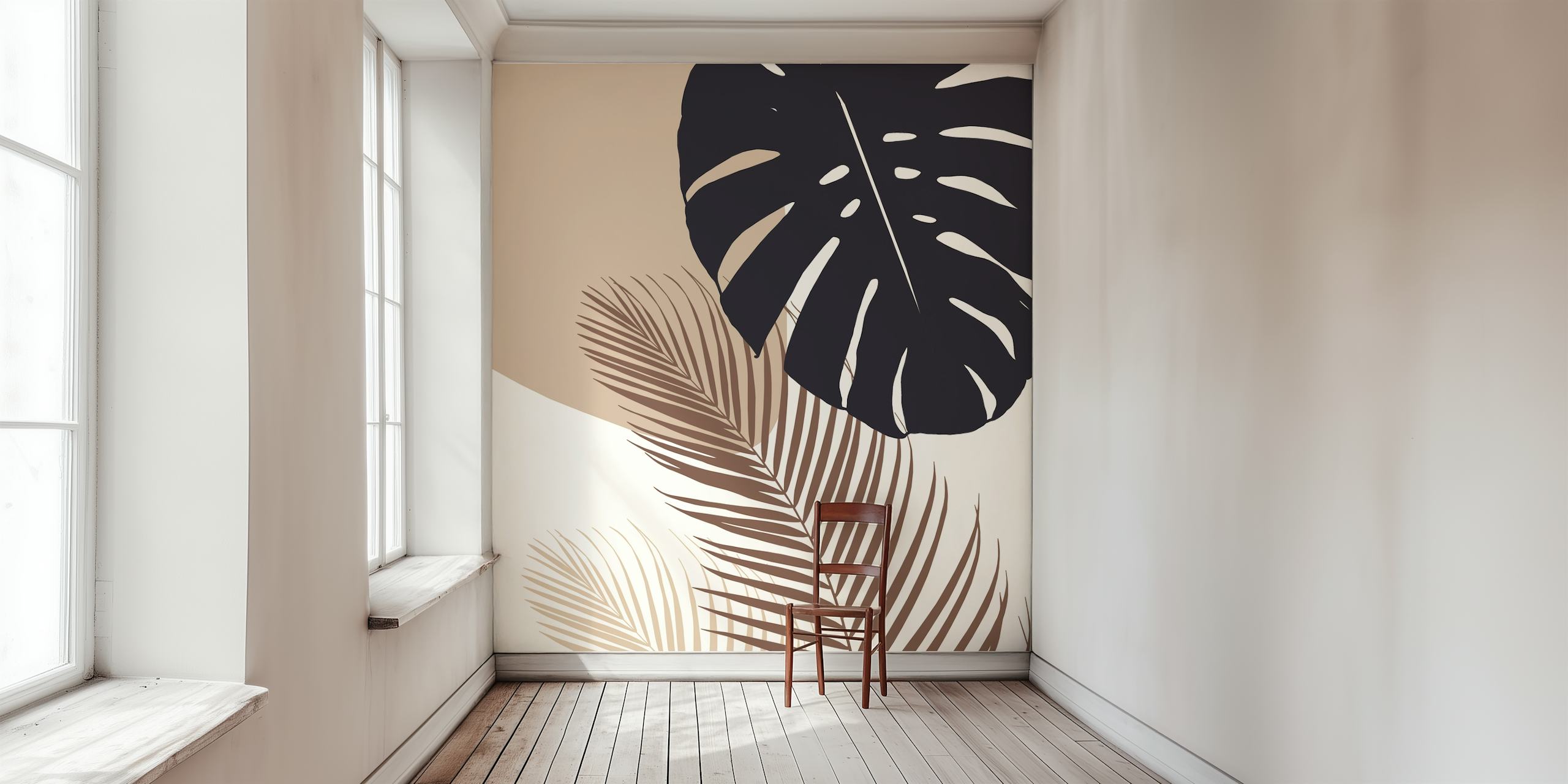 Monstera Palm Finesse 8 wallpaper in a room
