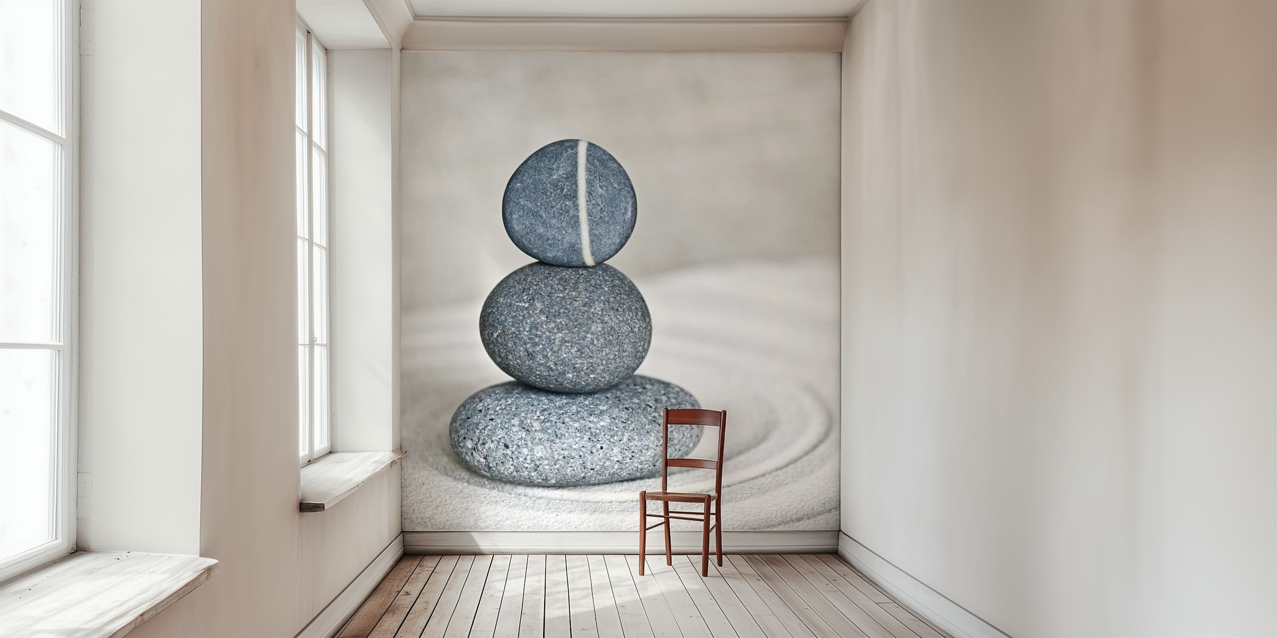 Balanced Stone Zen Style w aranżacji pokoju
