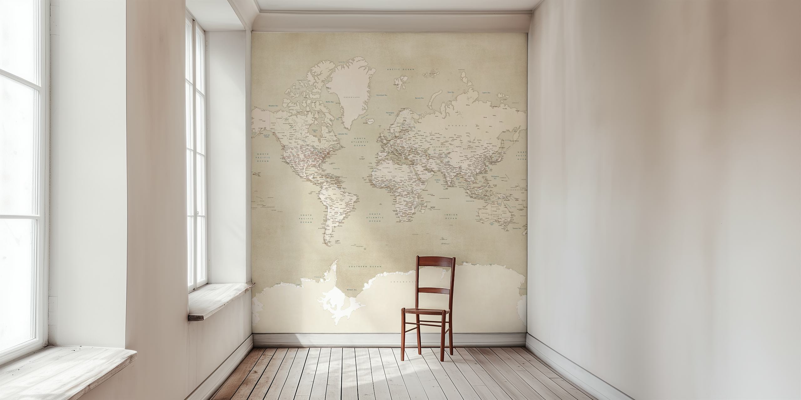Worl map Gentry Antarctica tapeta v pokoji