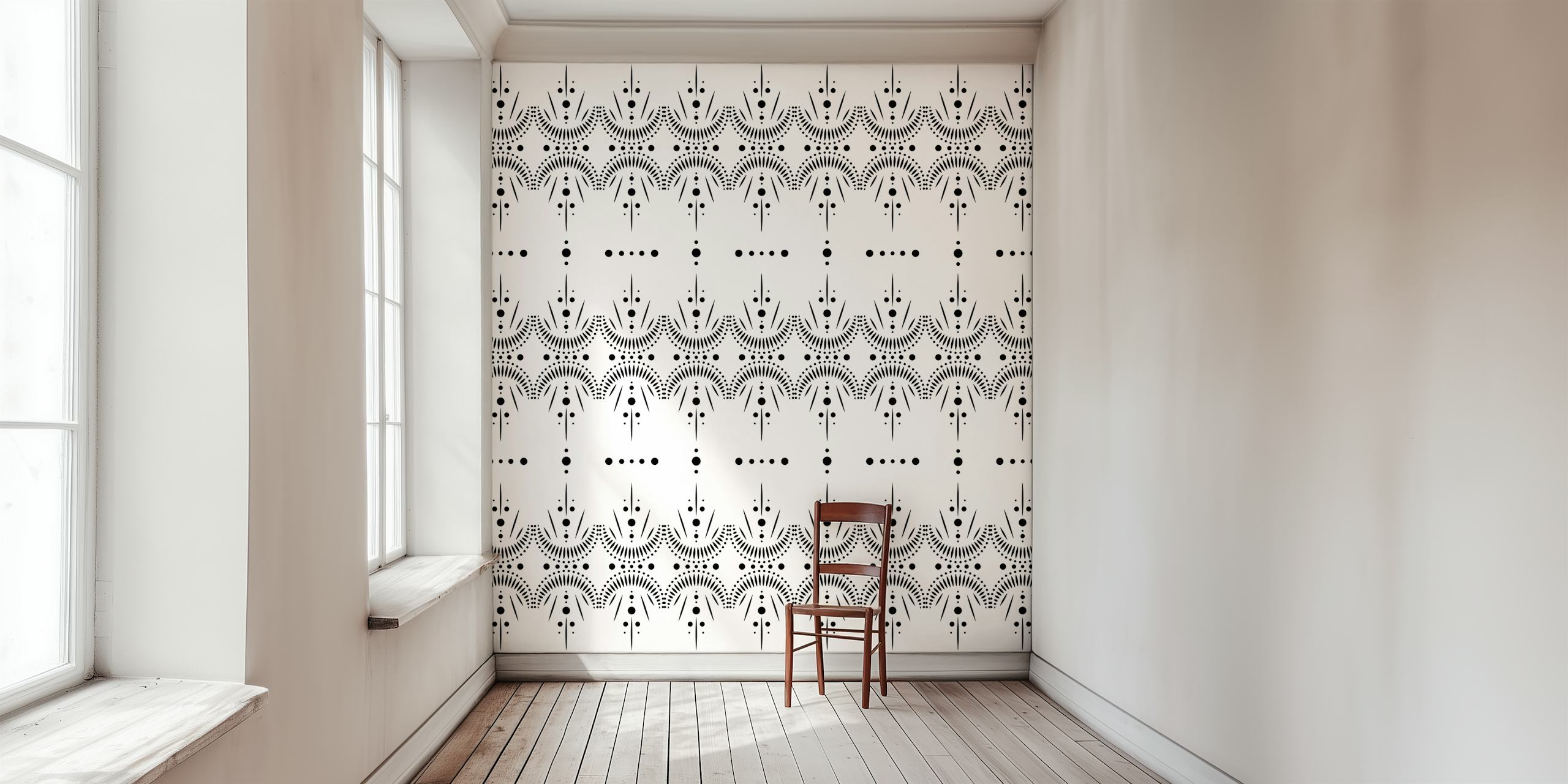 Half Moon wallpaper in a room setting