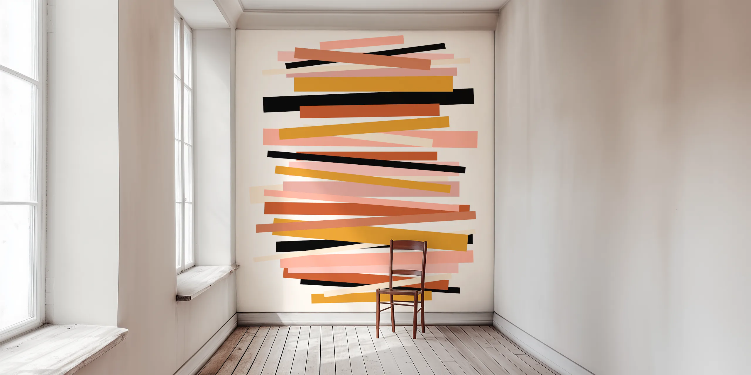 Linear Stack Wallpaper - Stylish and Modern Wall Decor