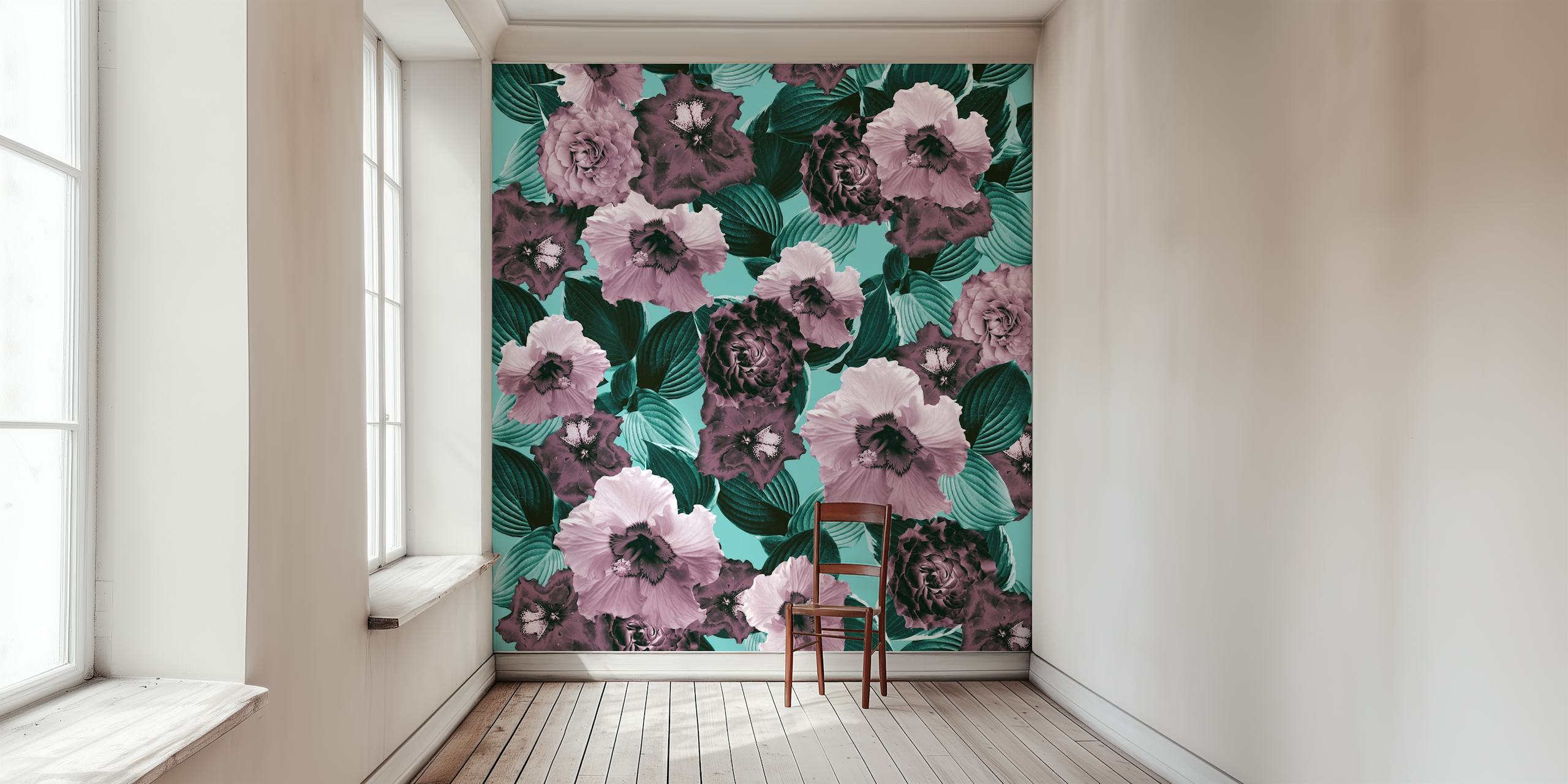 Mauve Floral Garden Glamor 1 i et rom