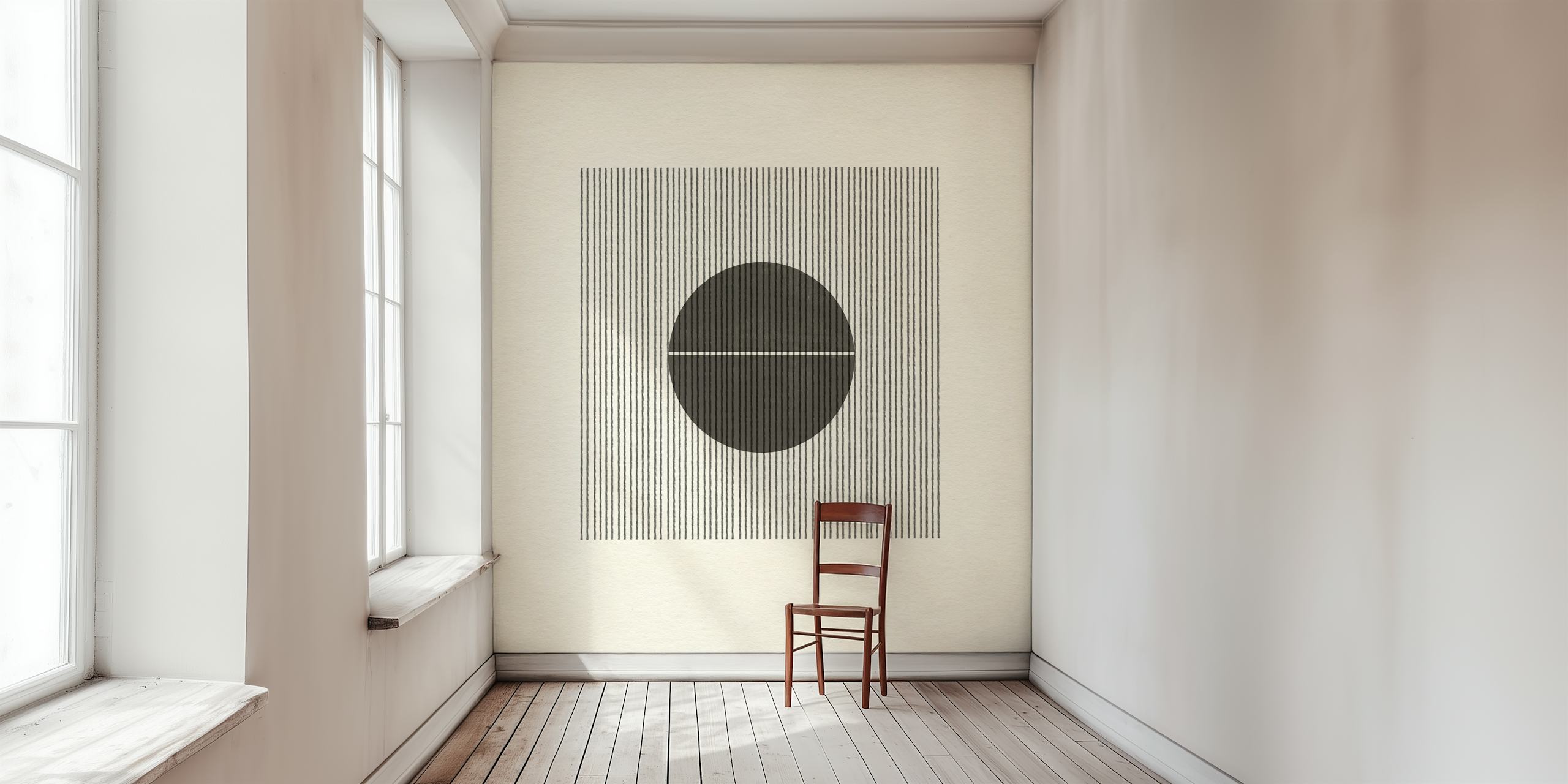 Σχέδιο ταπετσαρίας Japandi Minimal σε ένα δωμάτιο