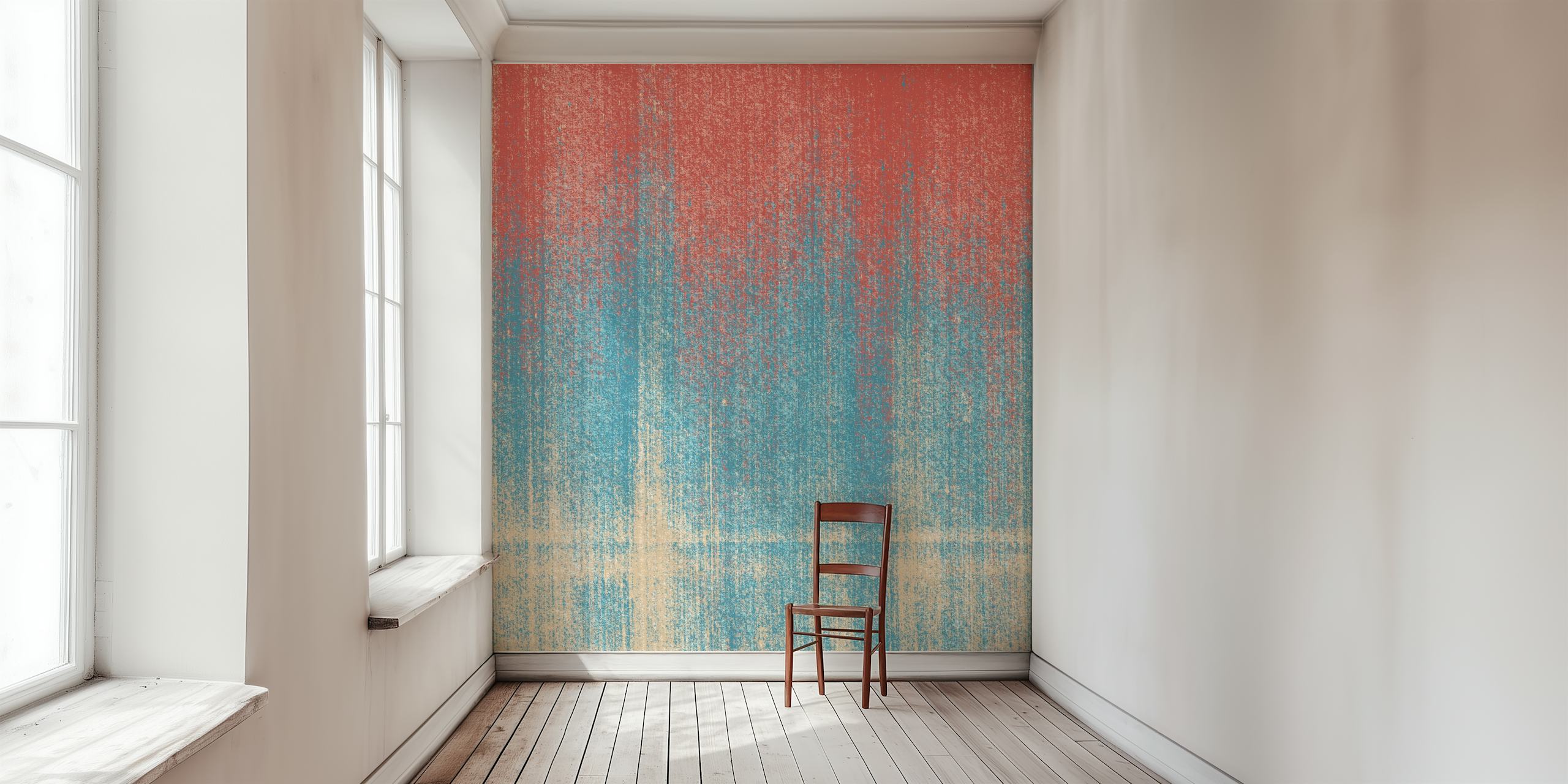 Abstract wallpaper with red, blue, and beige vertical streaks