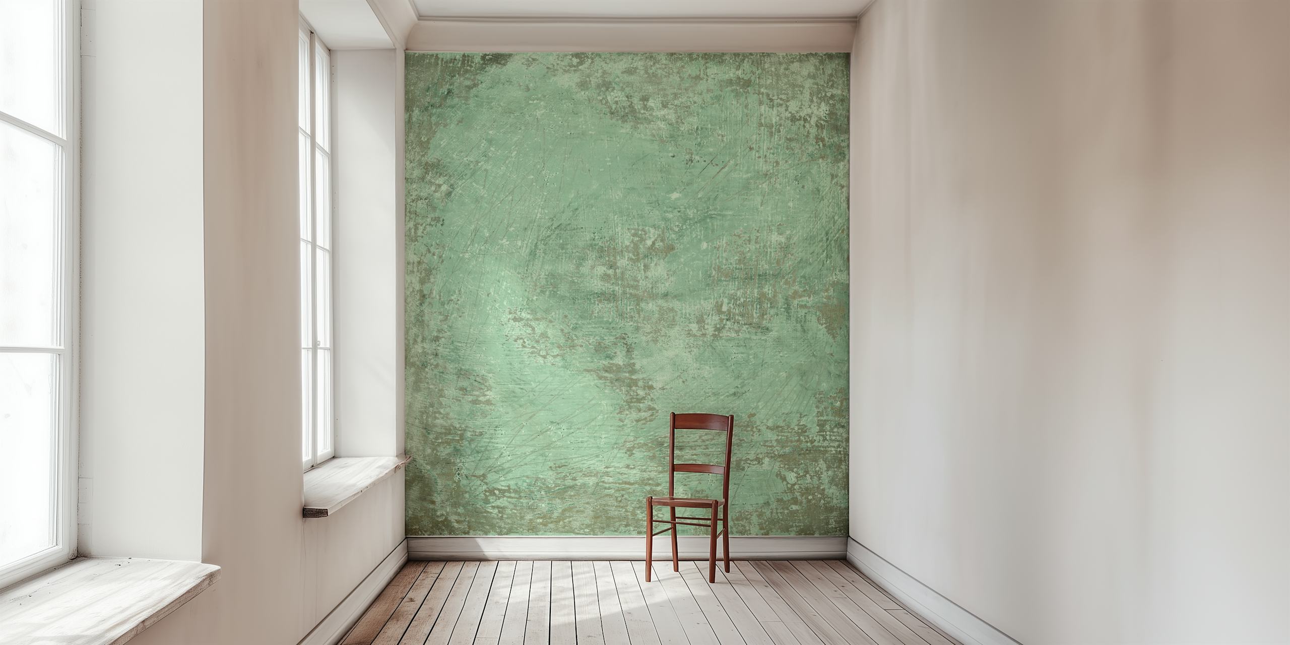Textured pistachio green wallpaper with abstract design