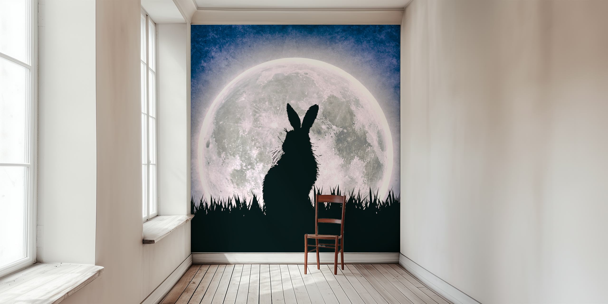 Hares moon wallpaper in a room