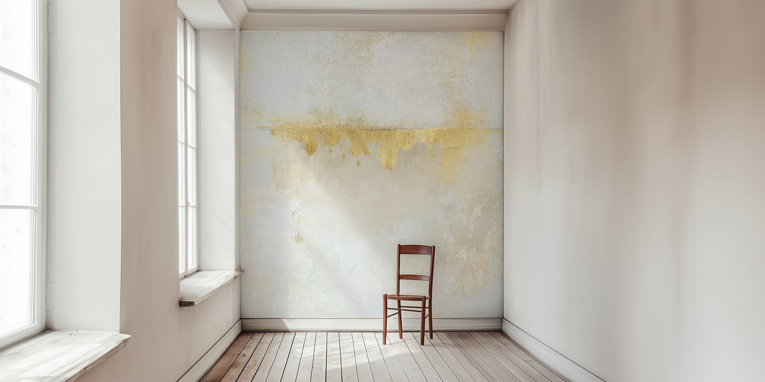 Abstract wallpaper featuring gold and blue hues in an elegant design