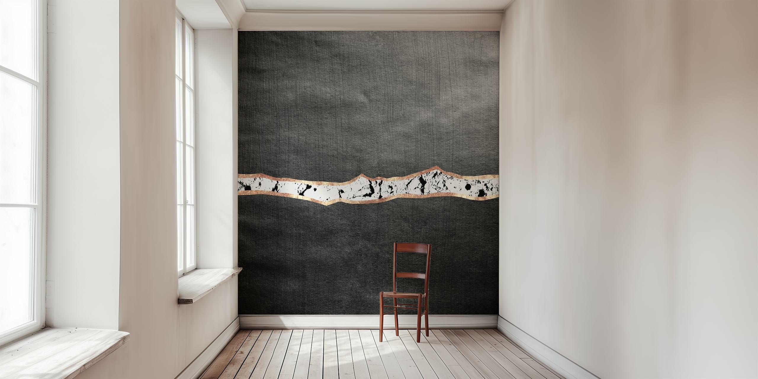 Abstract black and white wallpaper with textured design