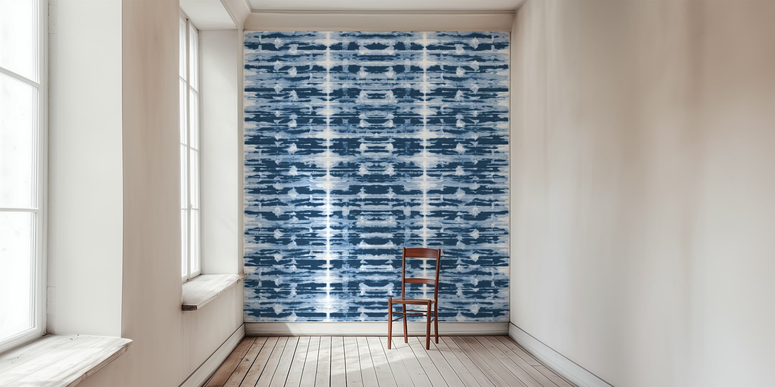 X-Ray Shibori Stripes wallpaper in a room
