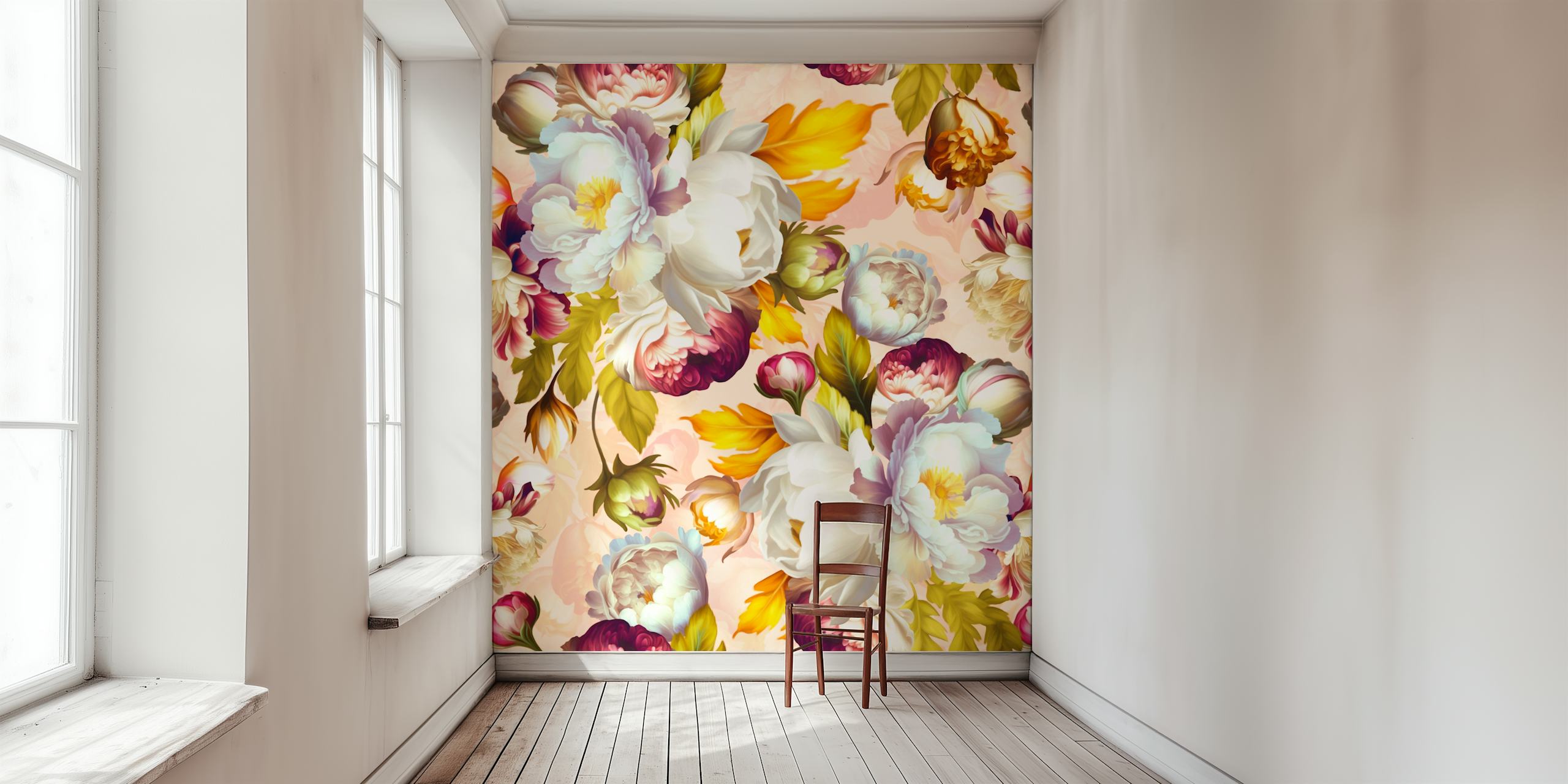 Springflowers Opulent Baroque Garden wallpaper design