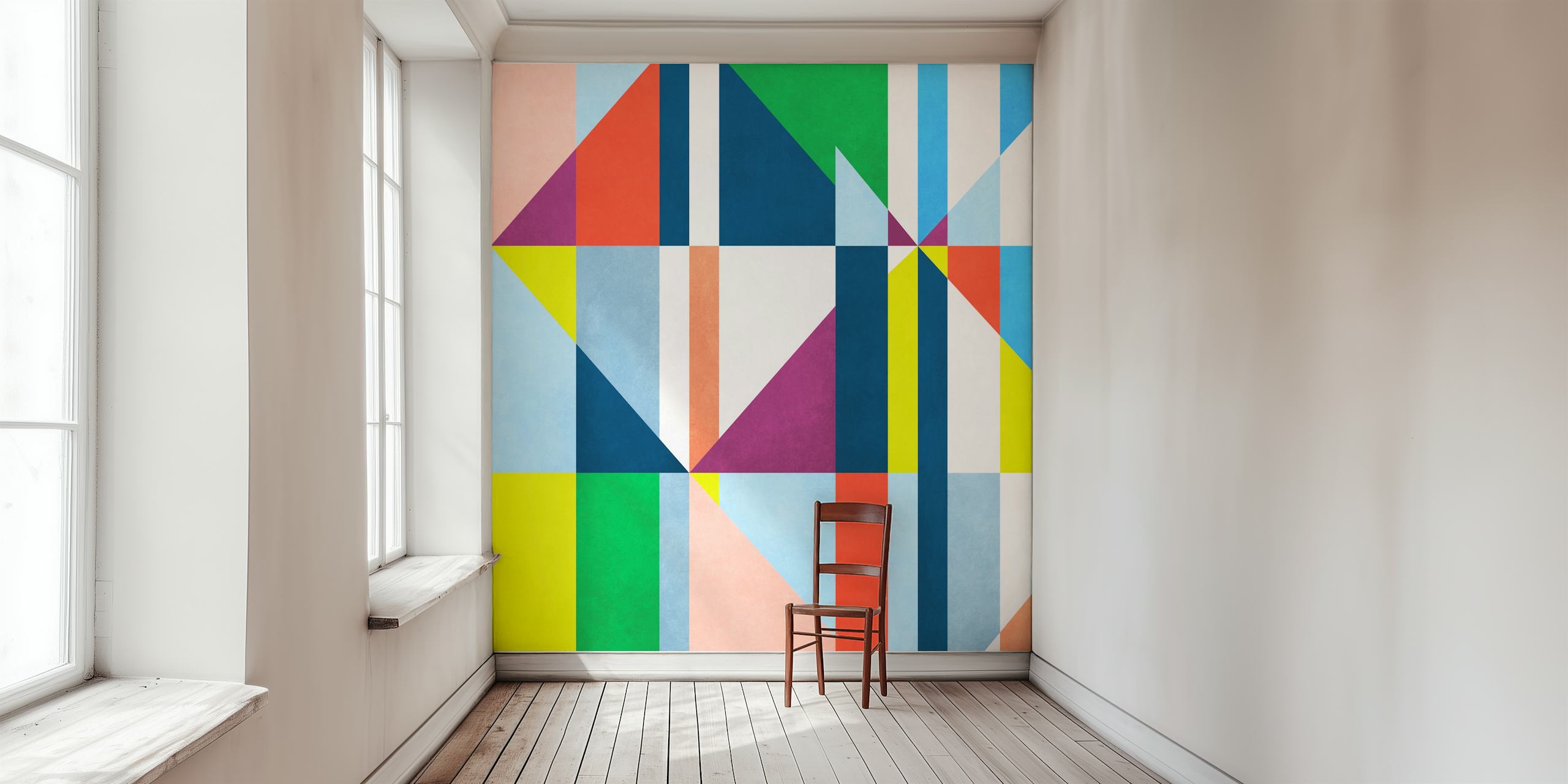 Geometric Concept 31 papel pintado en una habitación moderna