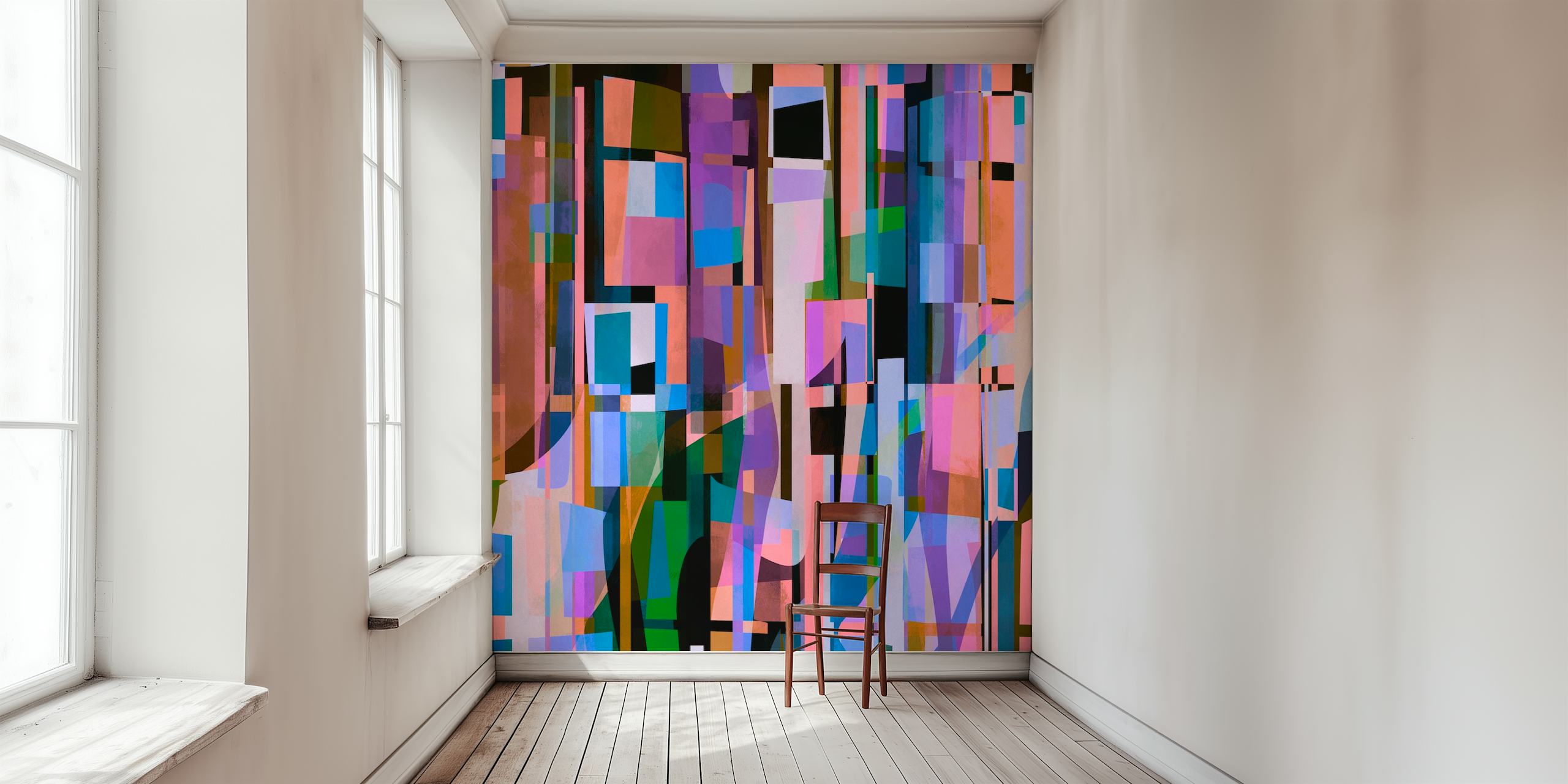 Farbenfrohes abstraktes Tapetdesign