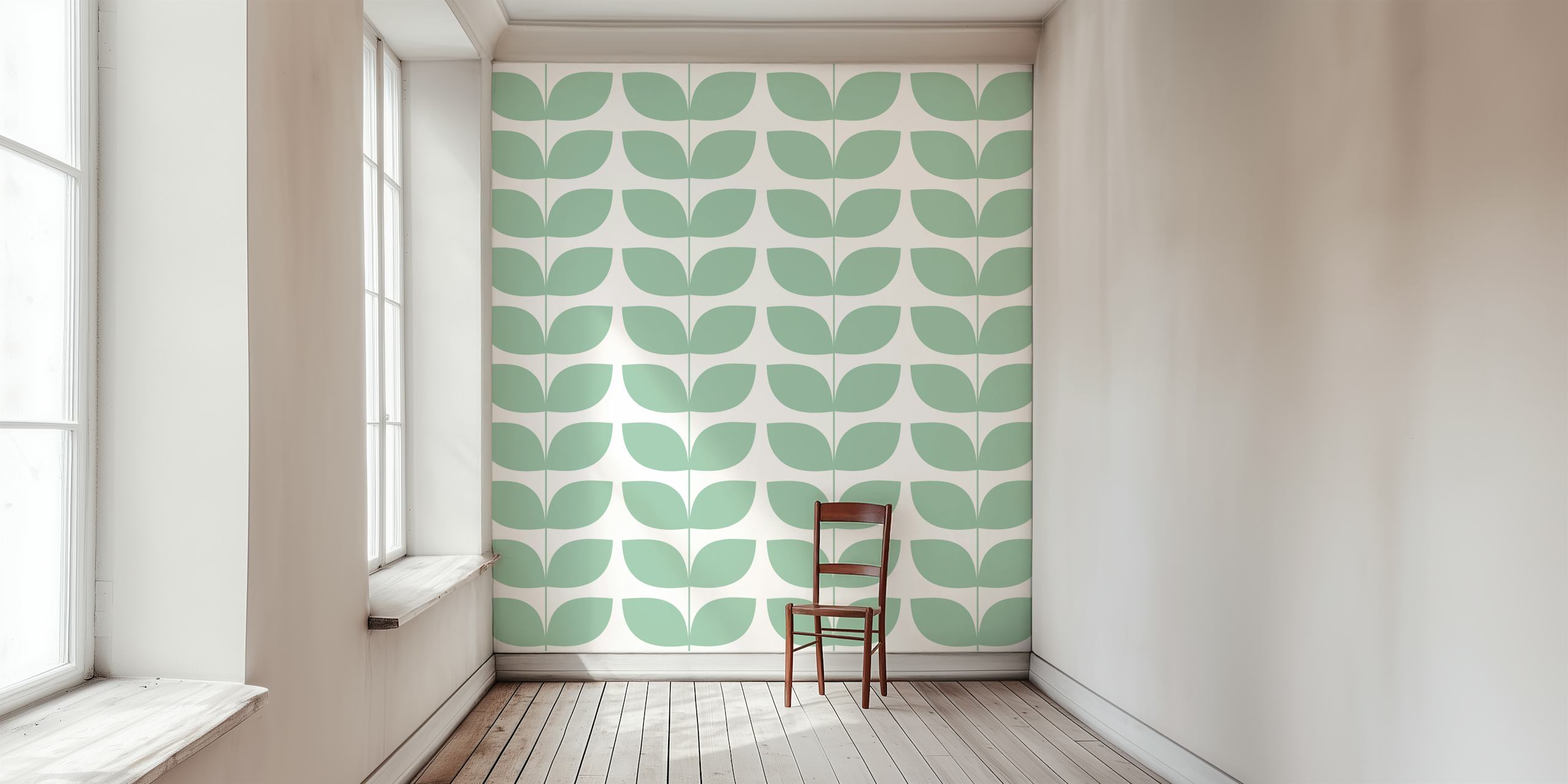 Danish Pattern Burma Jade tapet i ett rum