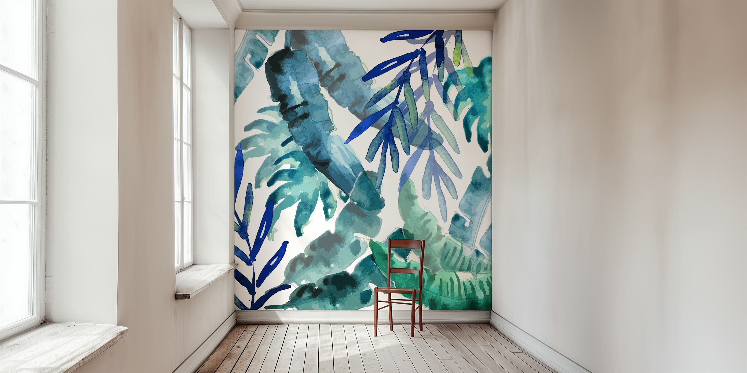 Papel de parede Tropical Mix em um quarto