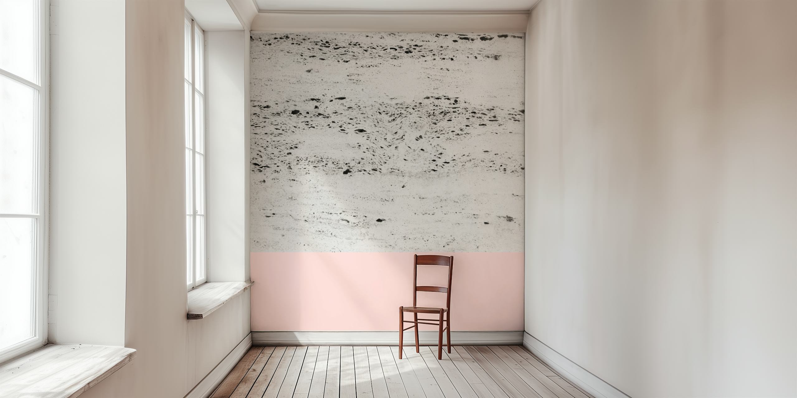 Papel de parede Blush on Concrete 1 em um quarto