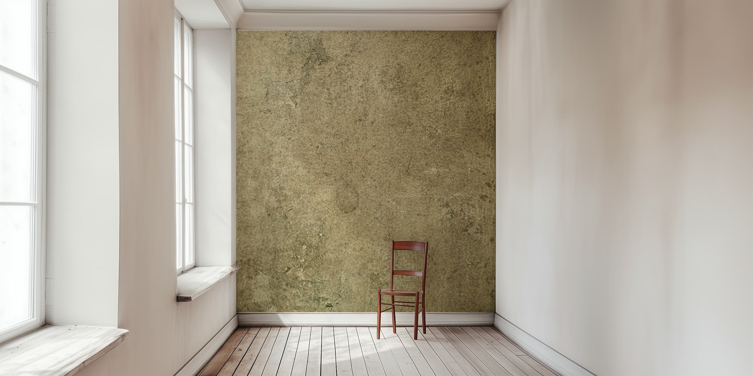 Textured aged leather look wallpaper in muted browns and grays