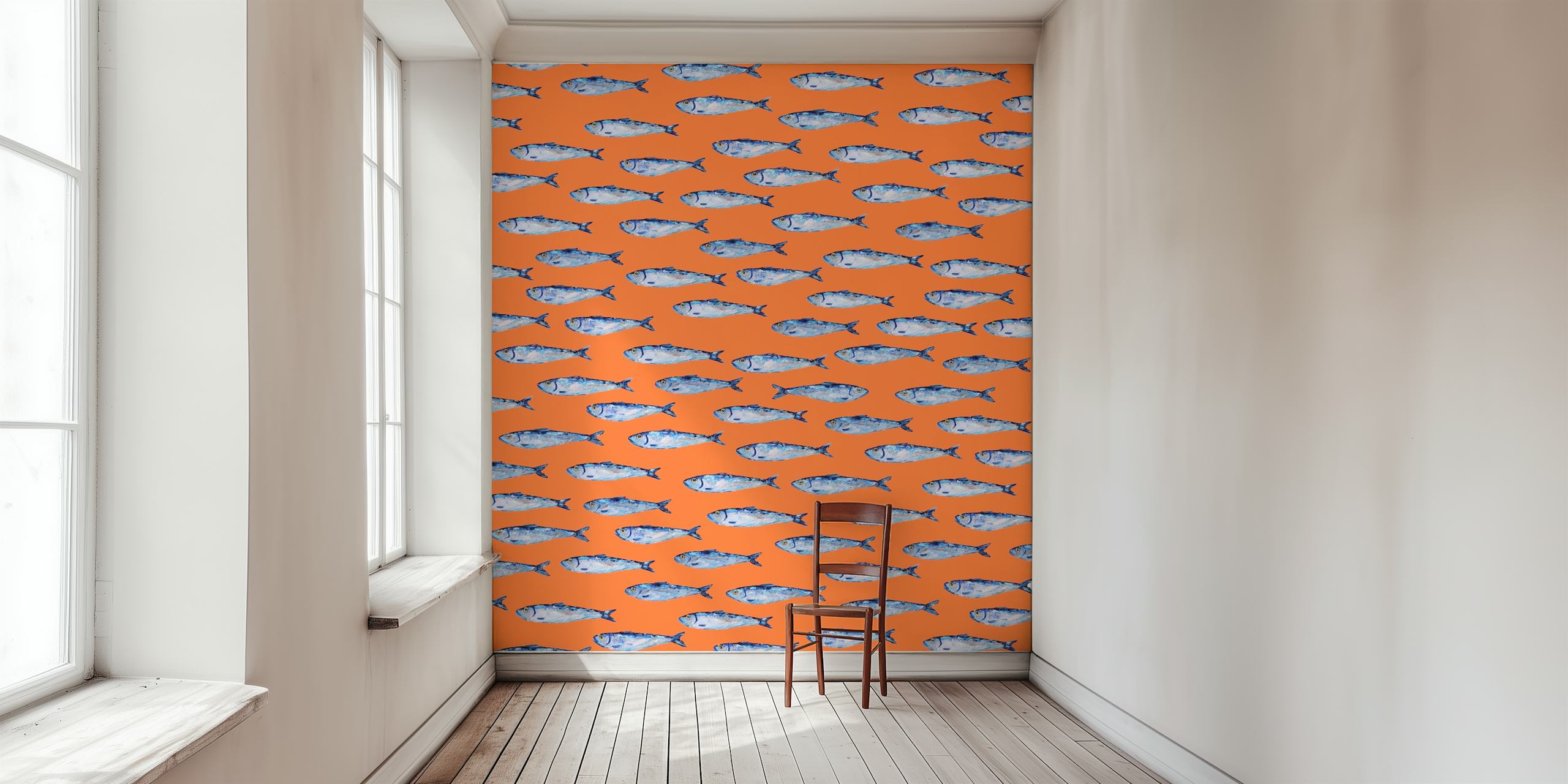 Carta da parati Shimmering Sardines in una stanza