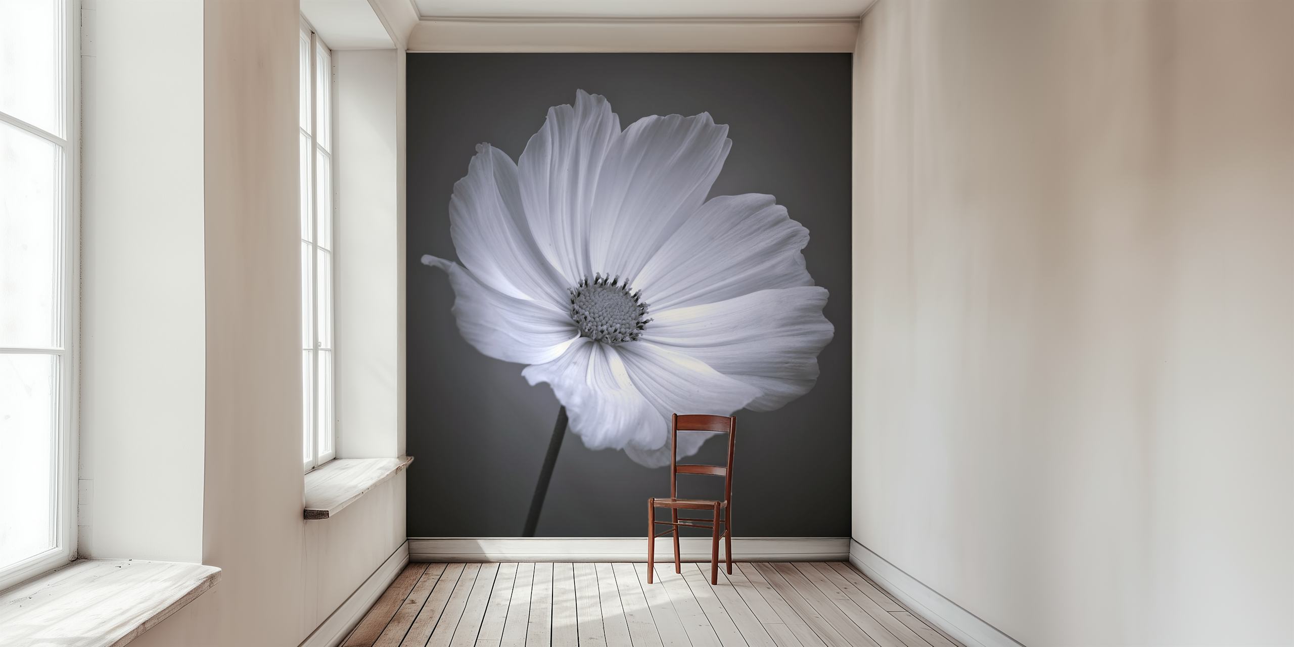 Delicate Charm papel pintado floral en una habitación