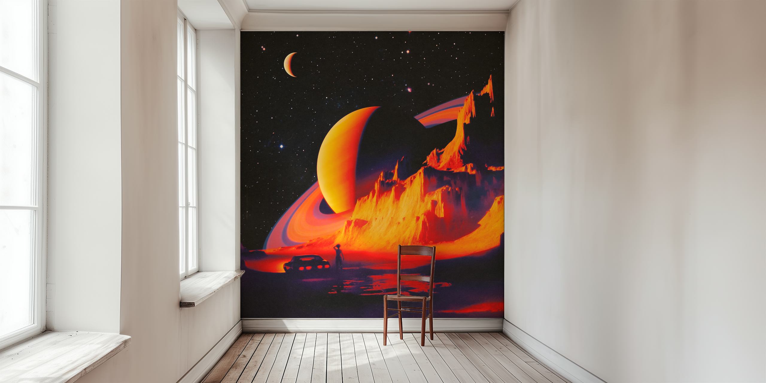 Strange Landscape wallpaper in a room