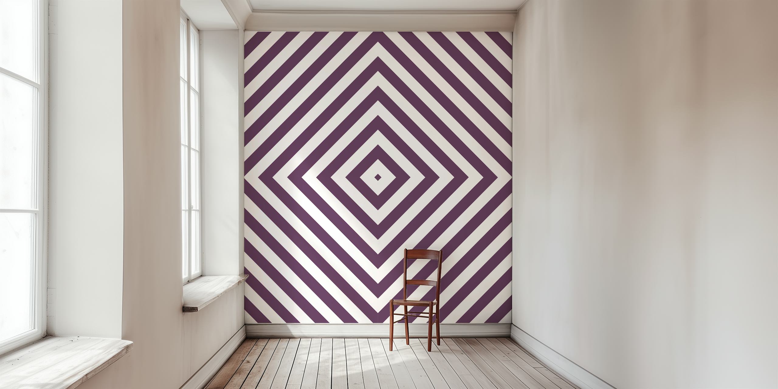 Purple y white patrón geométrico wallpaper pattern