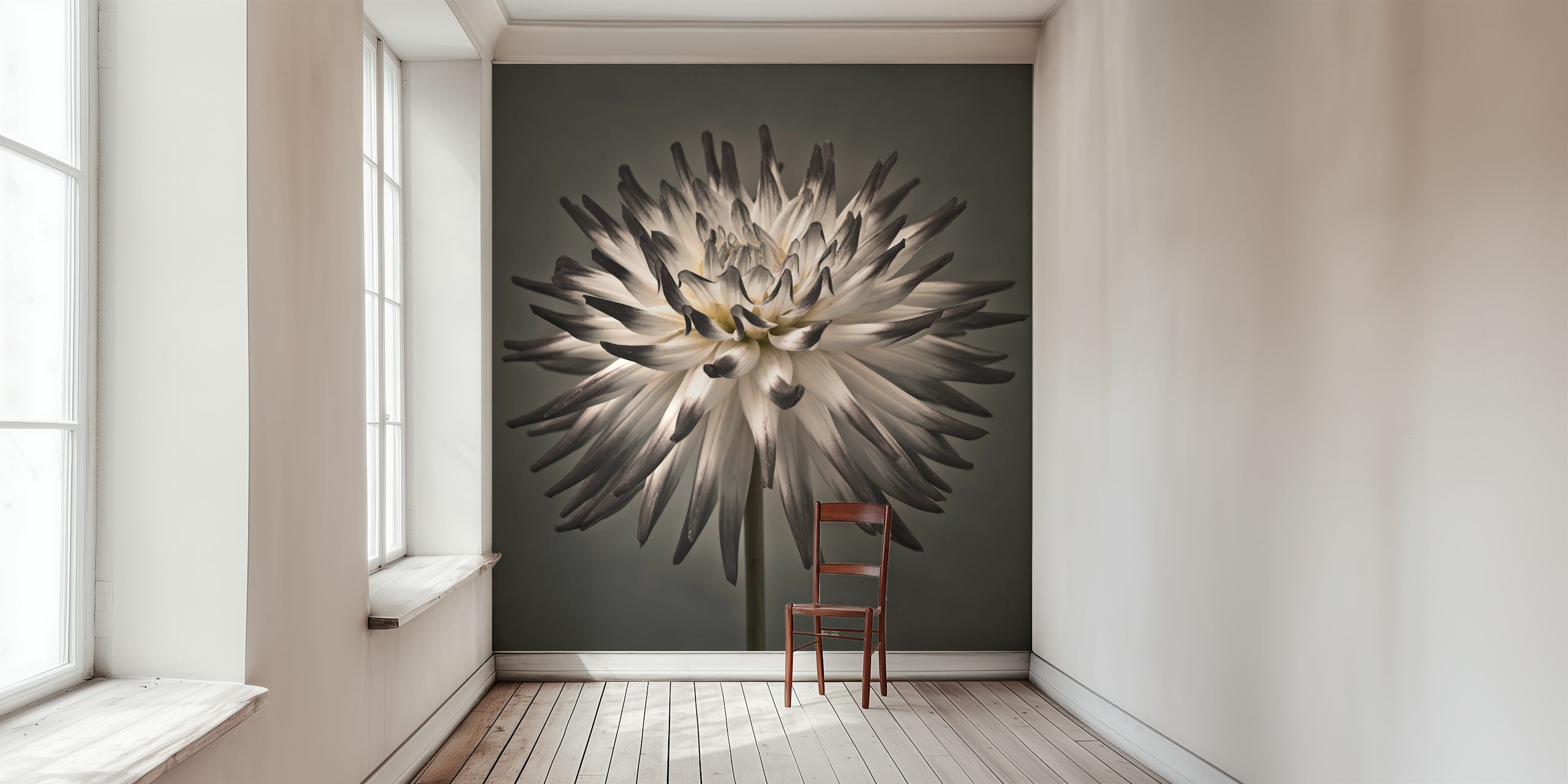 Papel pintado Delicate Dahlia en una habitación
