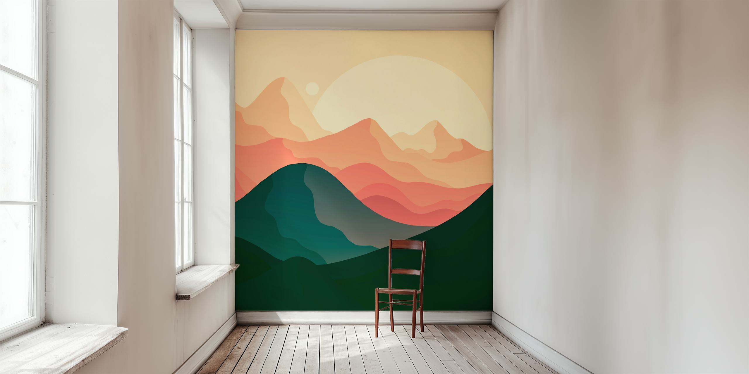 Sand dune mountains tapet i et rom