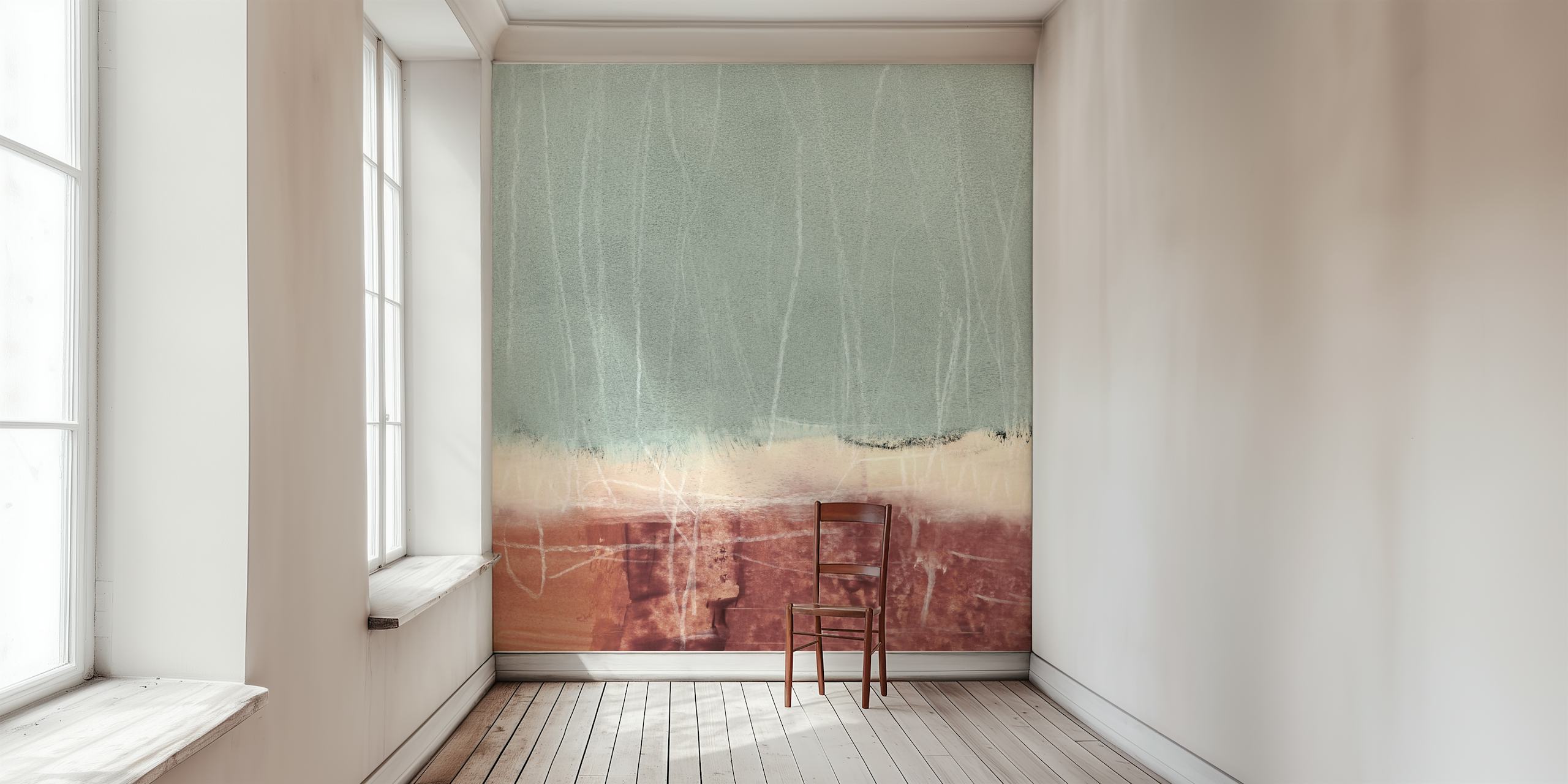 Color and texture study wallpaper in a room