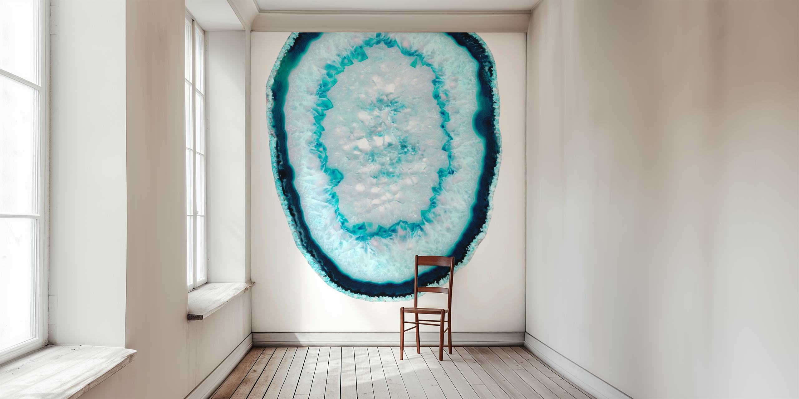Papel de parede Aquamarine Agate em um ambiente
