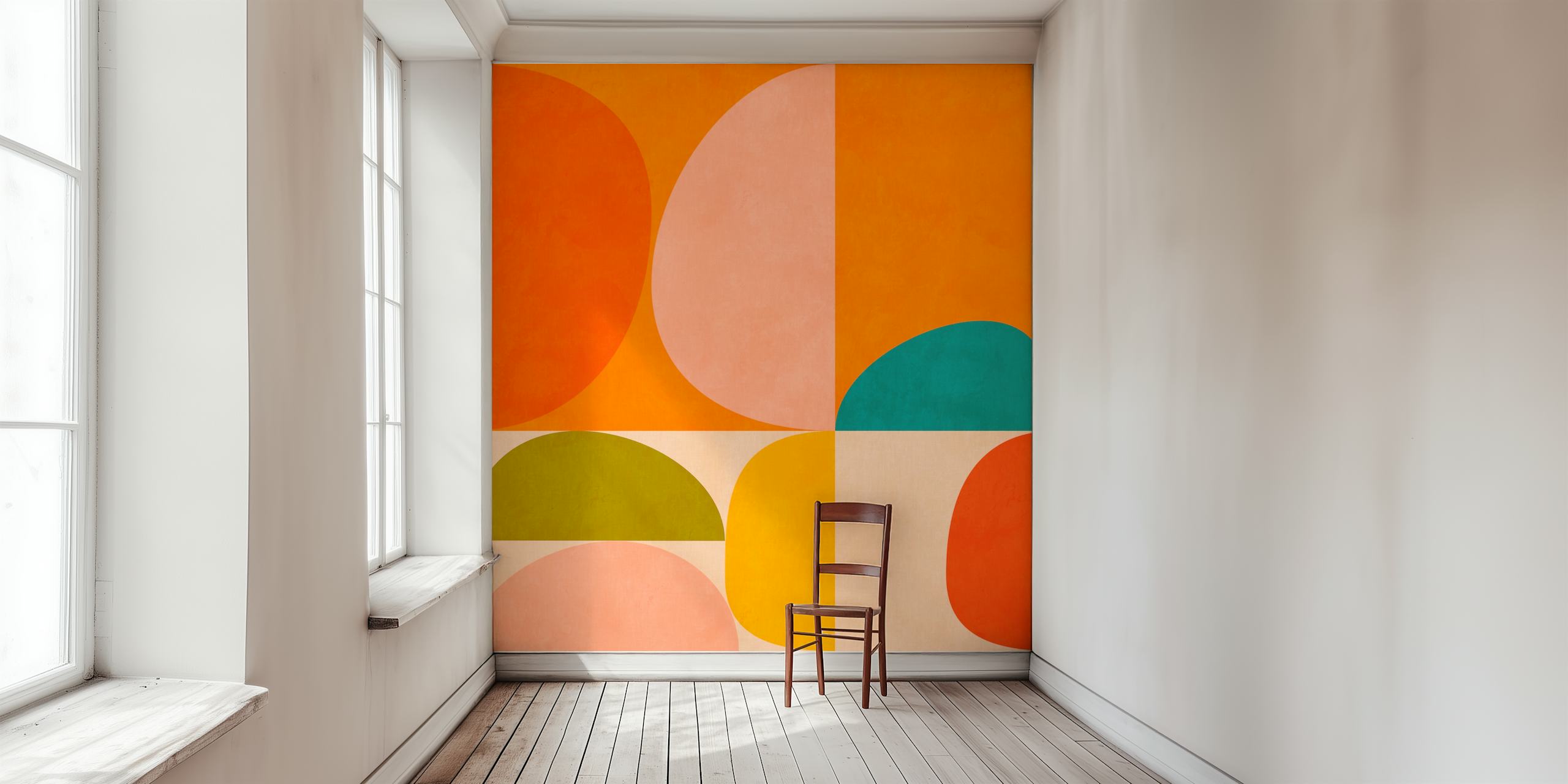 Bauhaus geometric abstraction pozadina u sobi