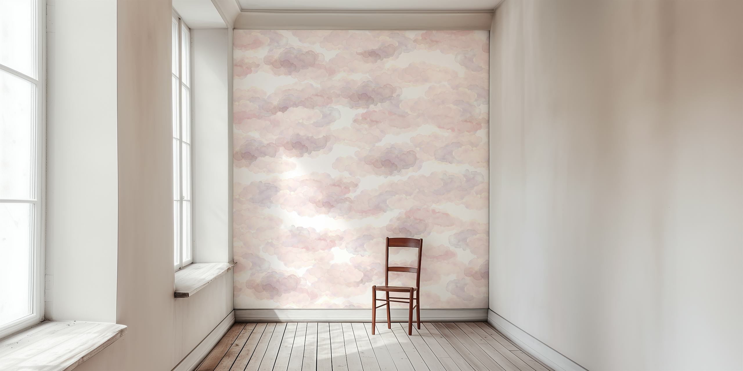 Thick Puffy Clouds behang in een kamer