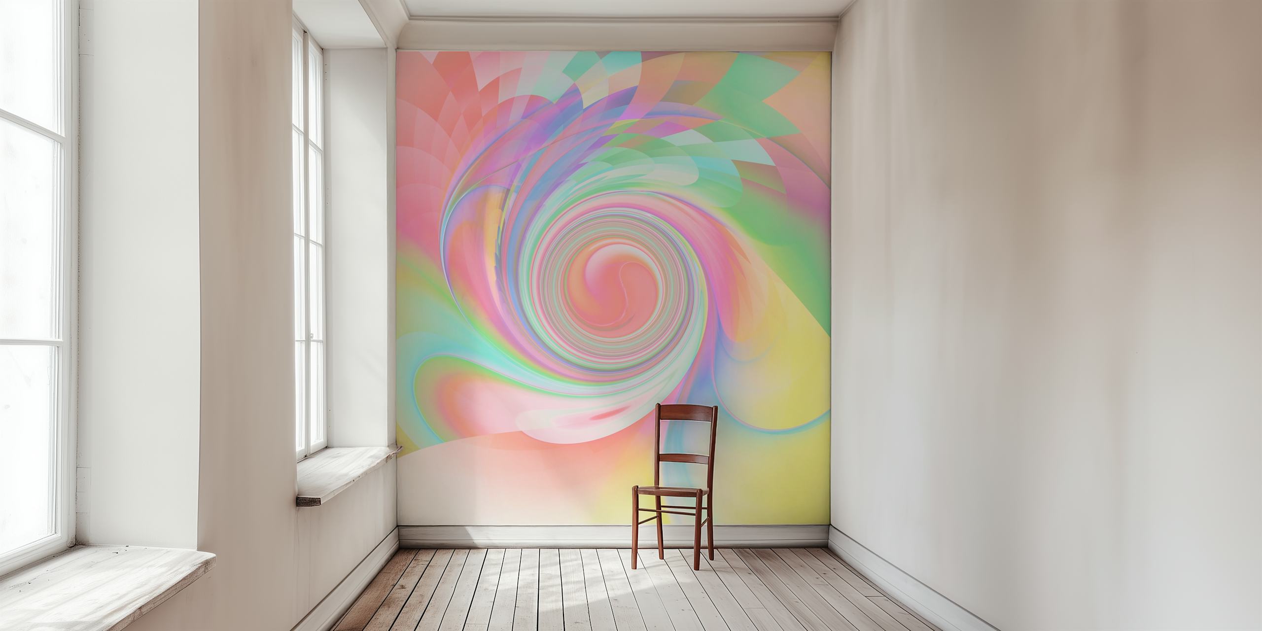 Colorful wallpaper design in a vibrant room