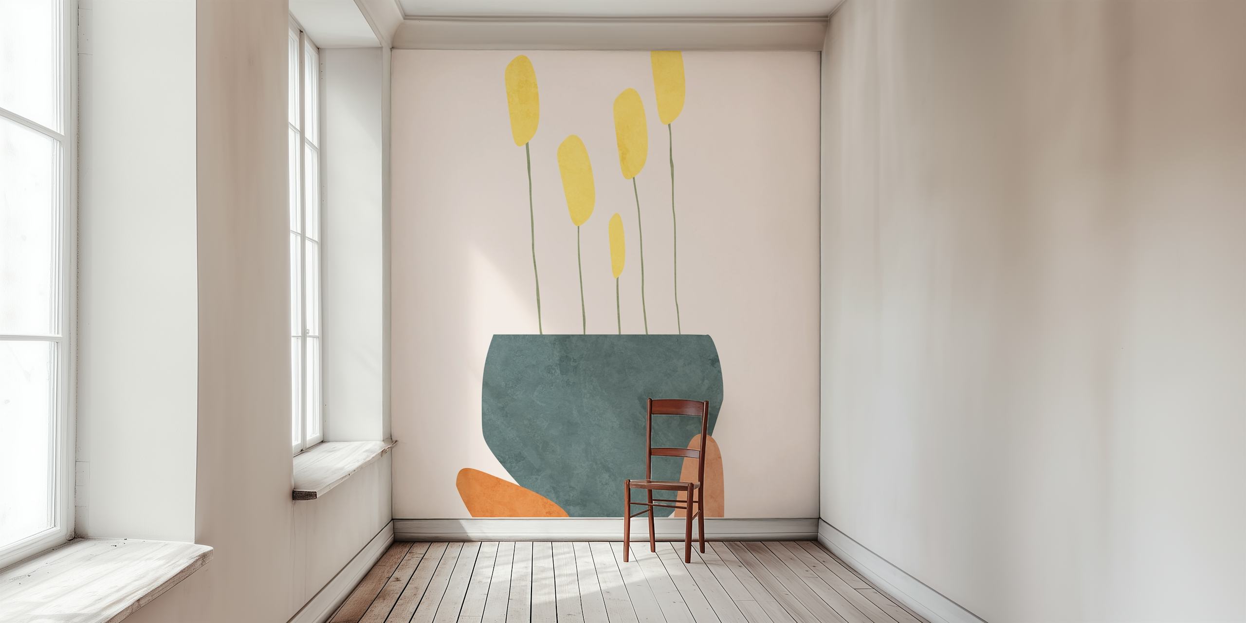 Diseño de papel pintado Minimalist Garden 03