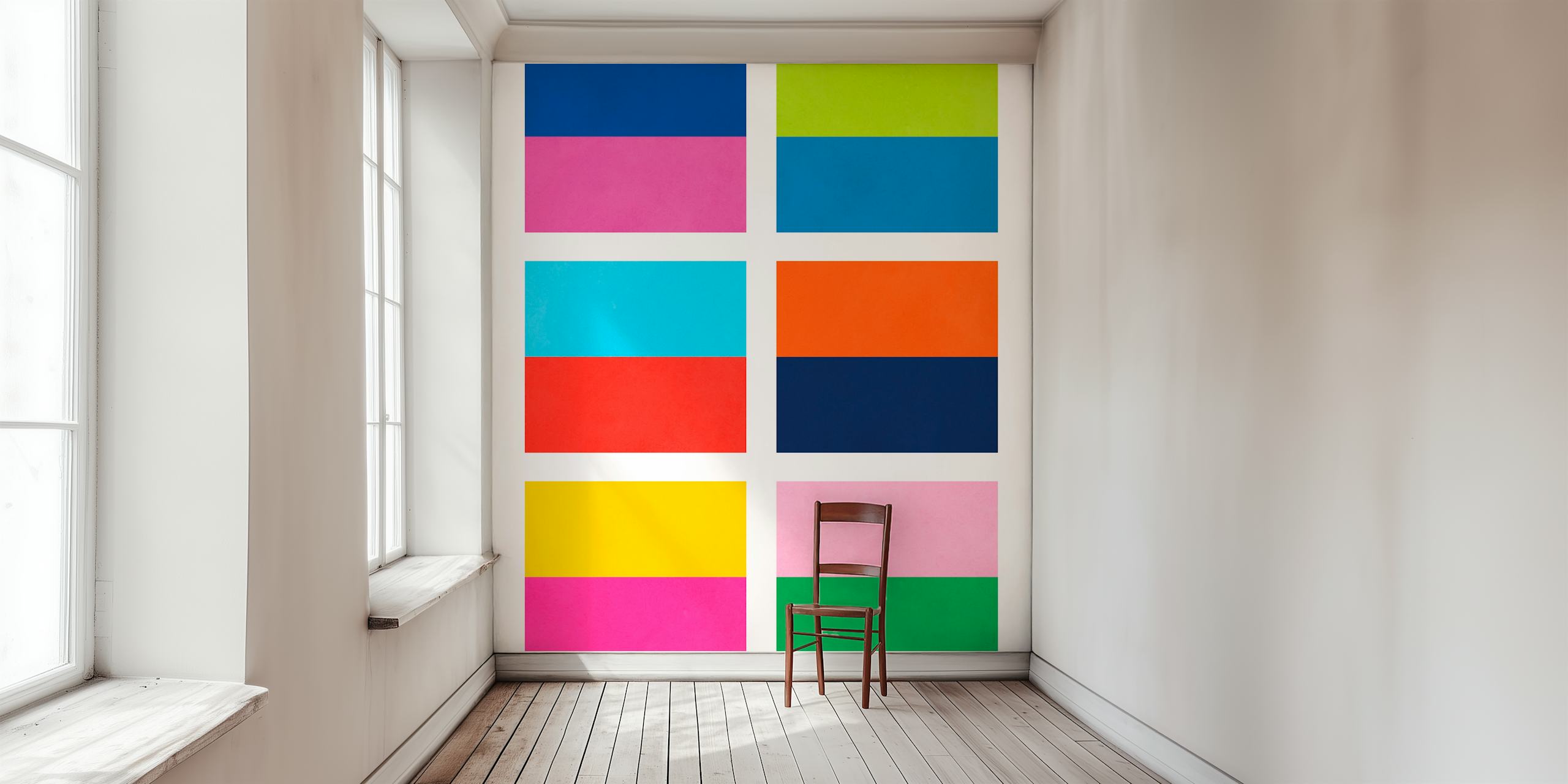 Contemporary geometric shapes papel tapiz