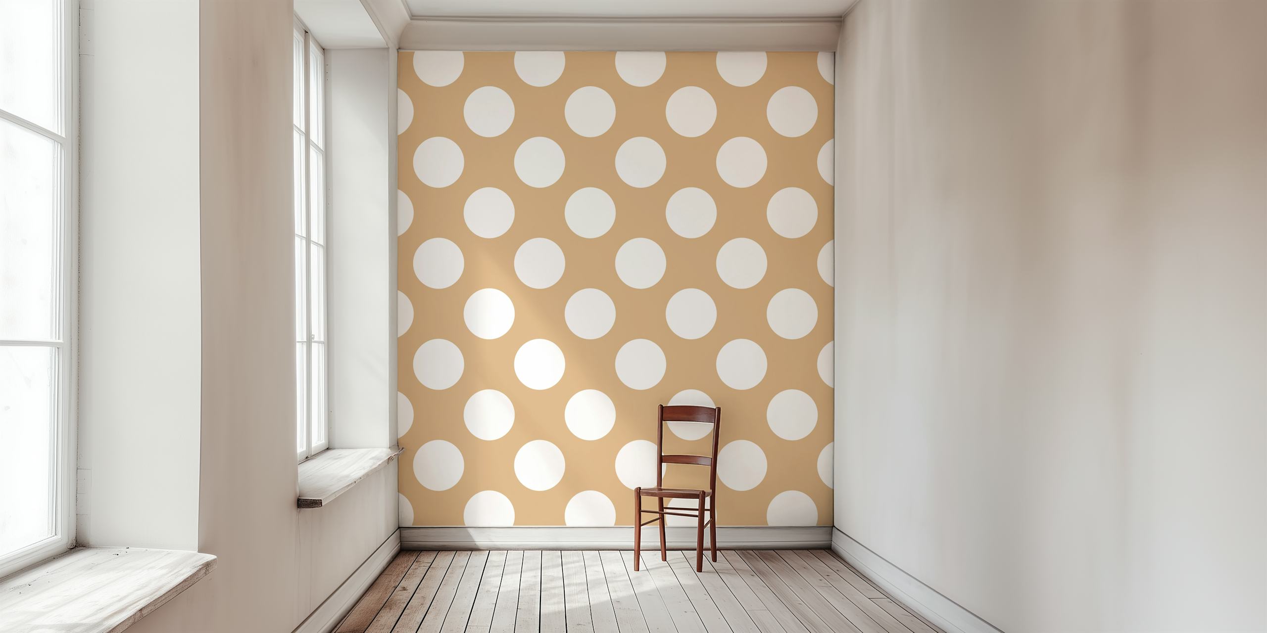 Jumbo polka dots wallpaper i et rom