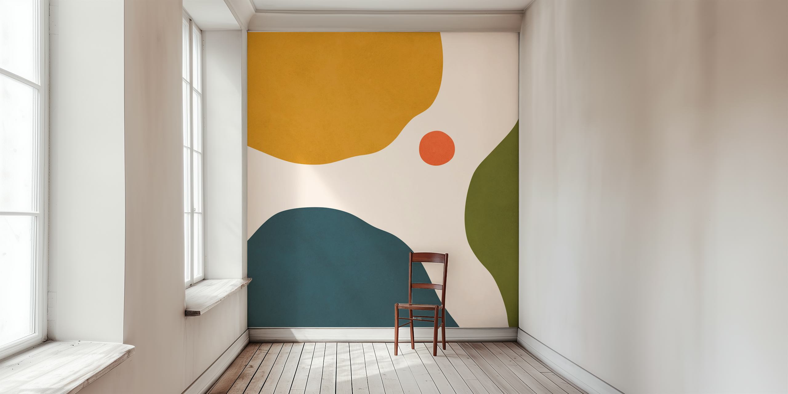 Expressive curved shapes 7 tapetti huoneessa