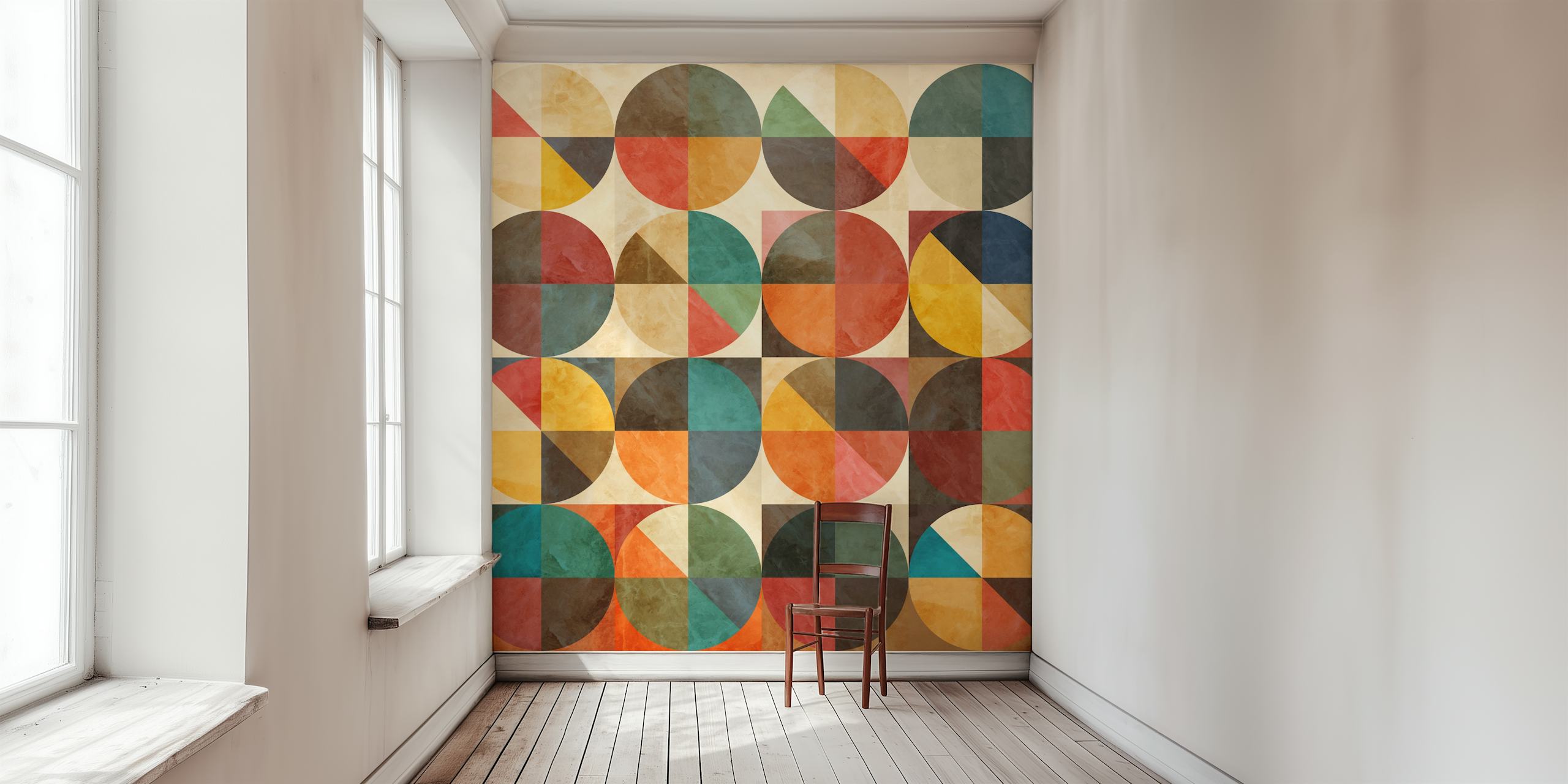Colorful Circles 20 papier peint dans une pièce