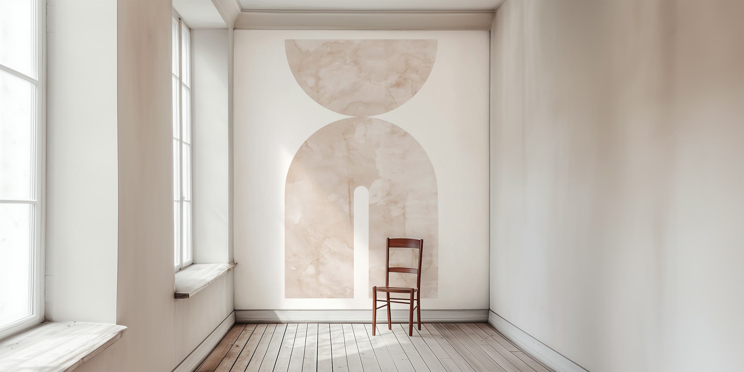 Watercolor Circles 01 tapetti huoneessa