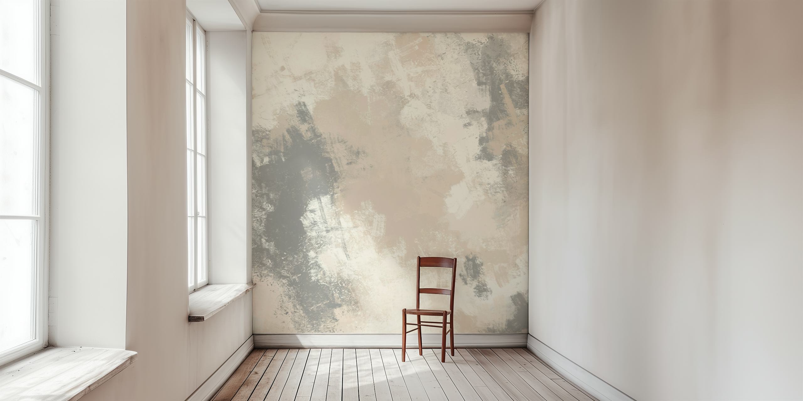 Abstract brush strokes neutral color papel pintado
