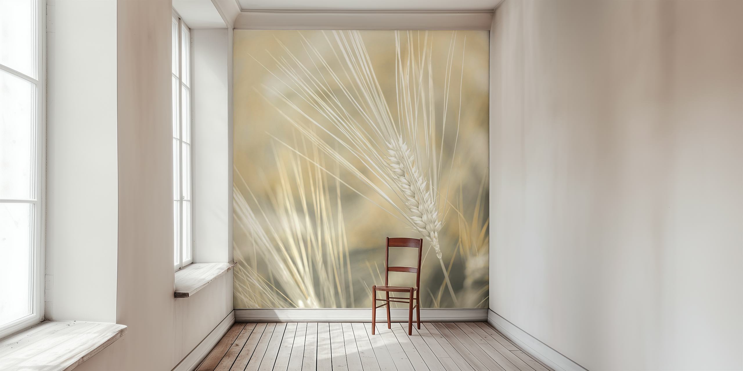 Wheat Wonders wallpaper displayed in a room