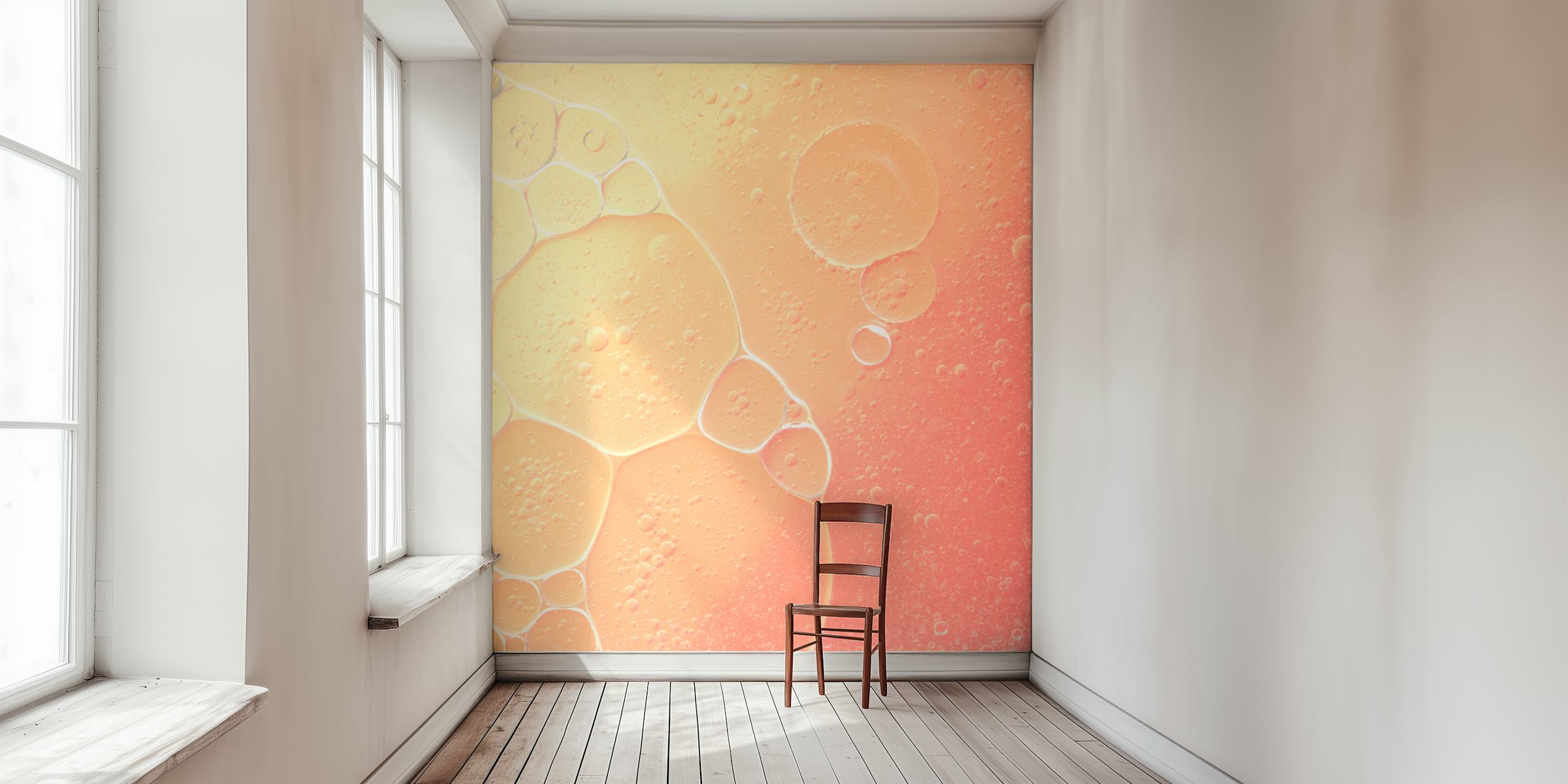 Carta da parati Vivid Bubble Artistry in una stanza