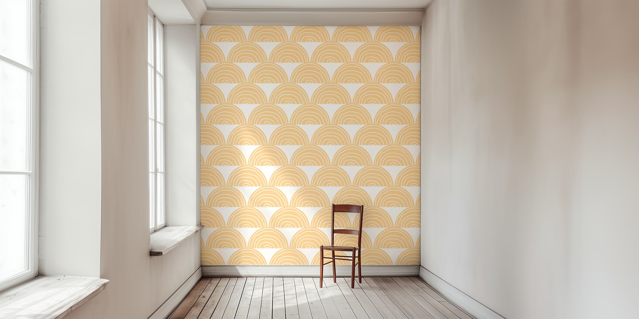 Mid Century Bohemian Tapetti Huoneessa