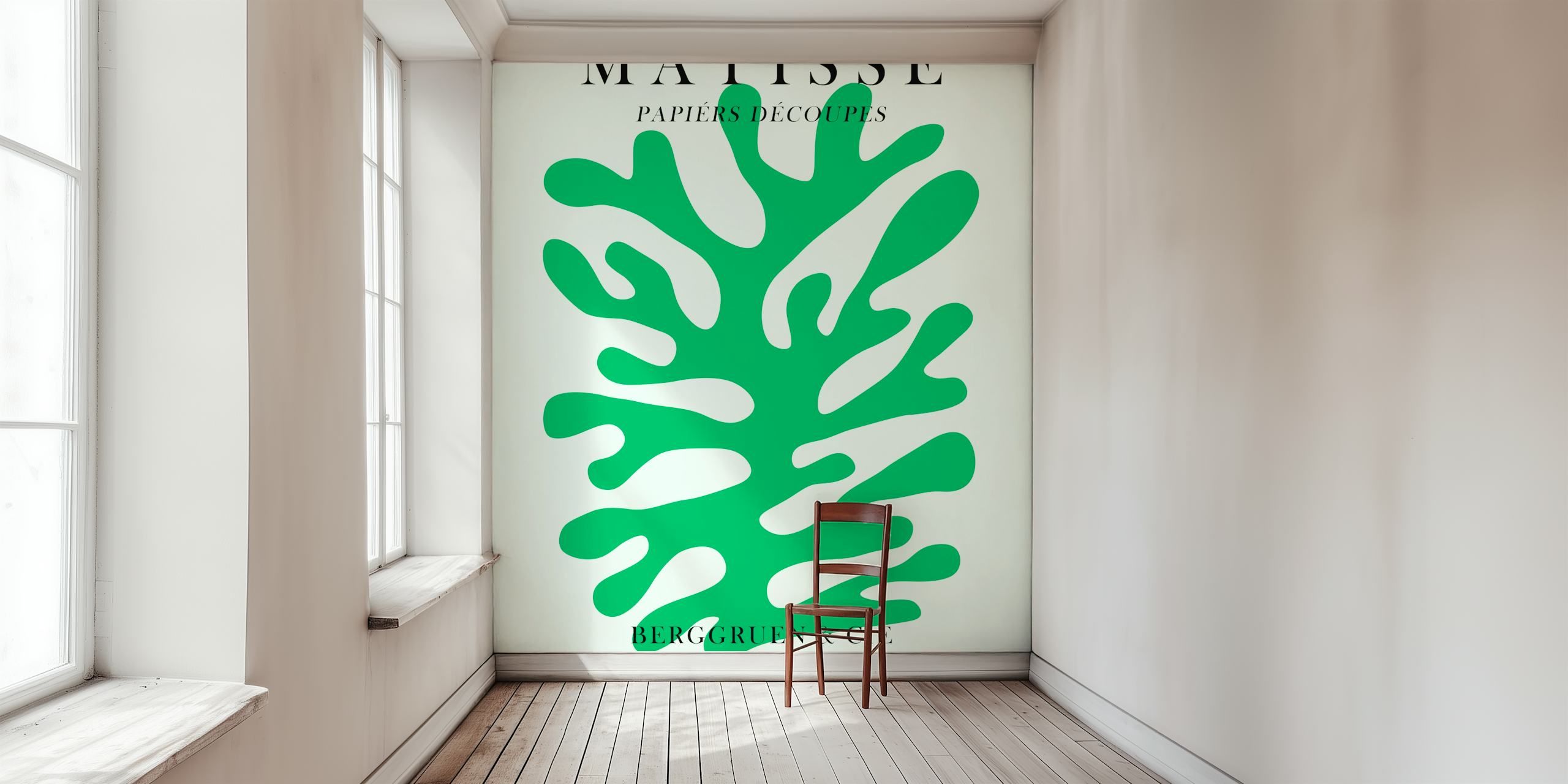 Matisse wallpaper design displayed in a room