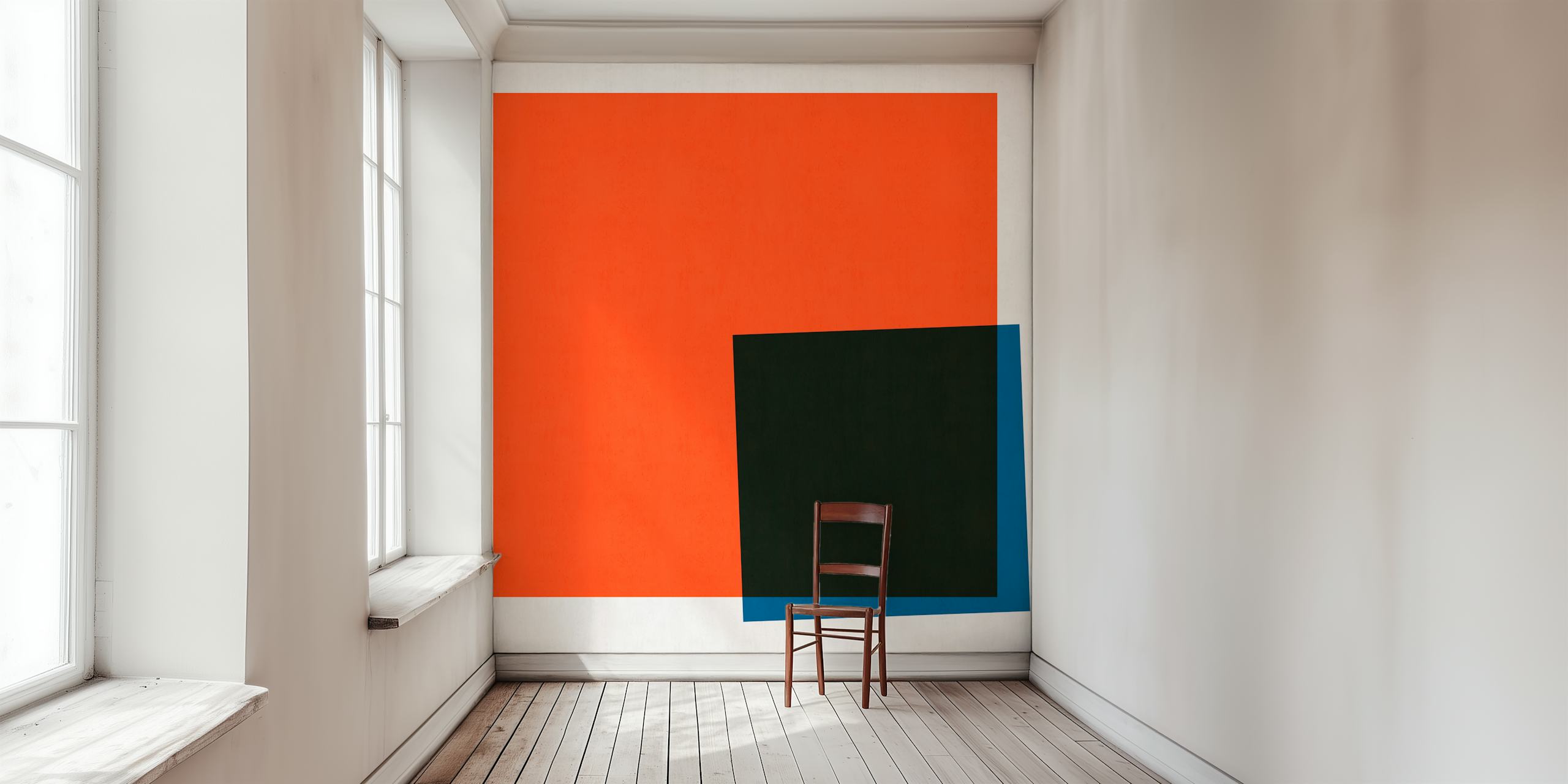 Papel de parede Modern Geometric Trio em um cômodo