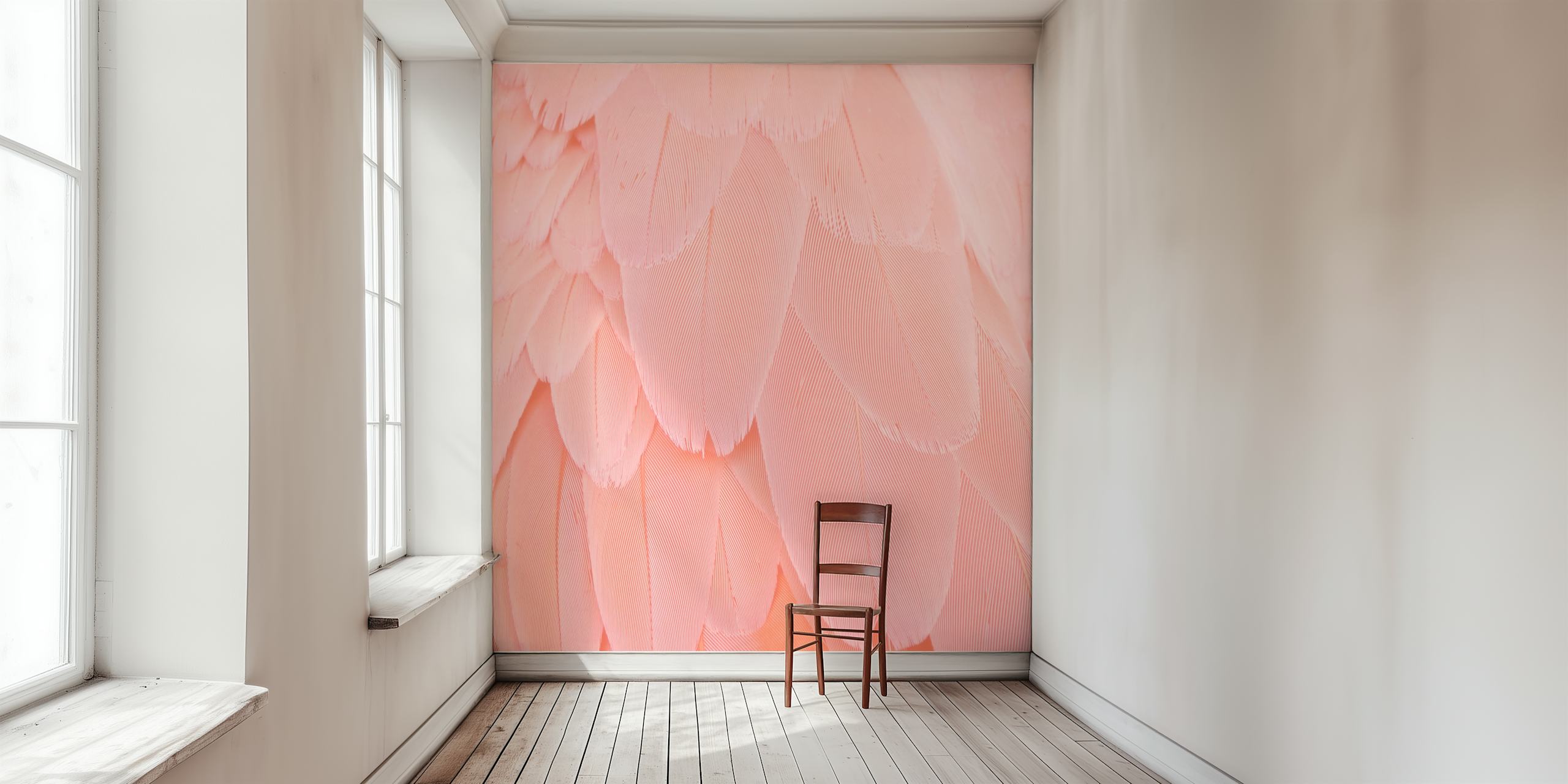 Projekt tapety Pink Feathers Texture