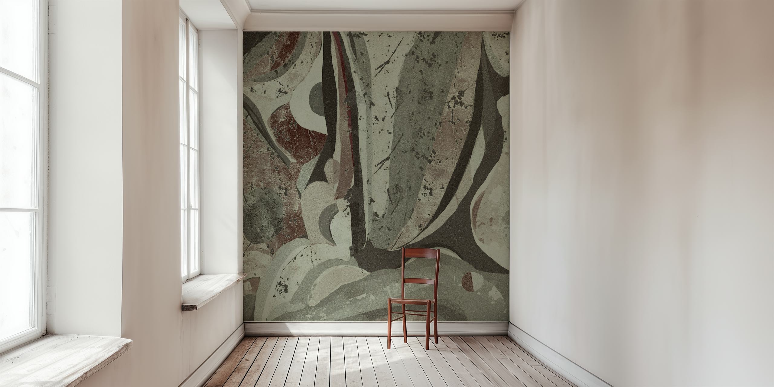 Nature Inspired Echo Tapete in einem Raum