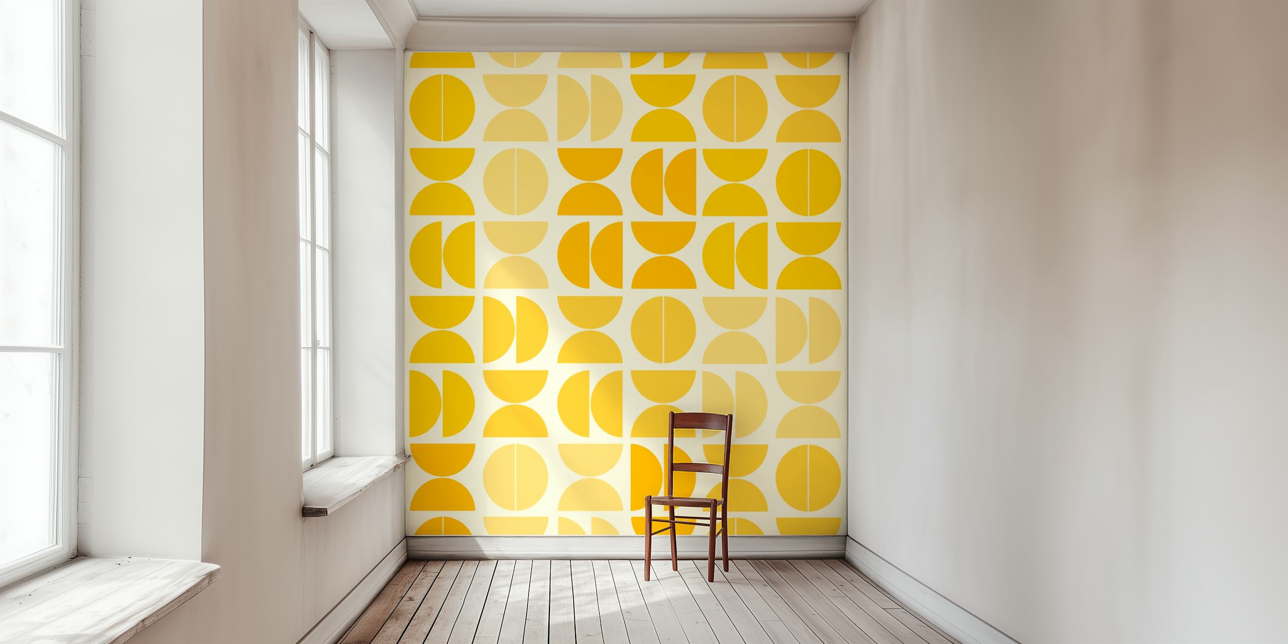 Sunny Semicircles wallpaper in a room