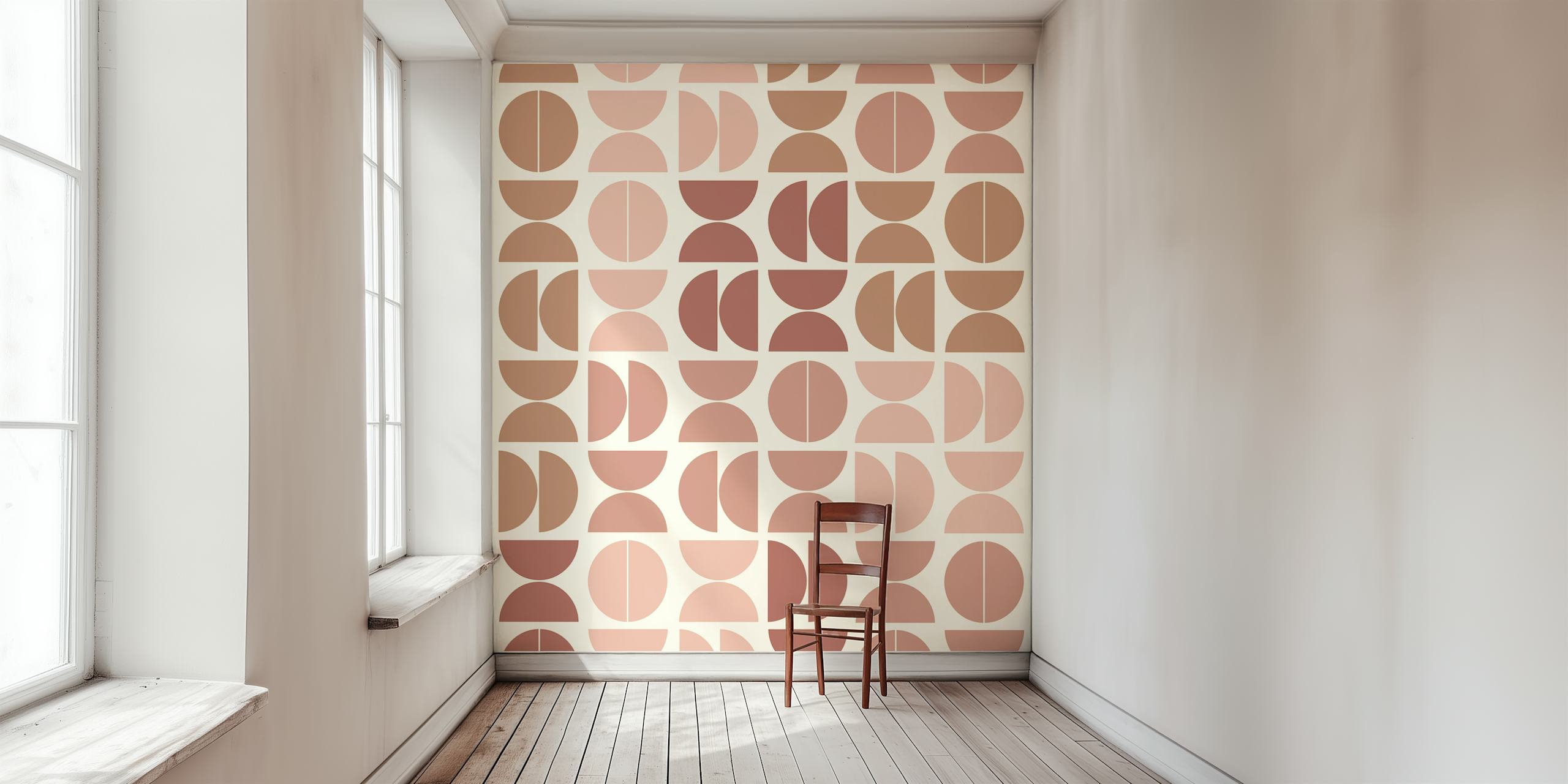 Retro Semicircle Bliss wallpaper in a room
