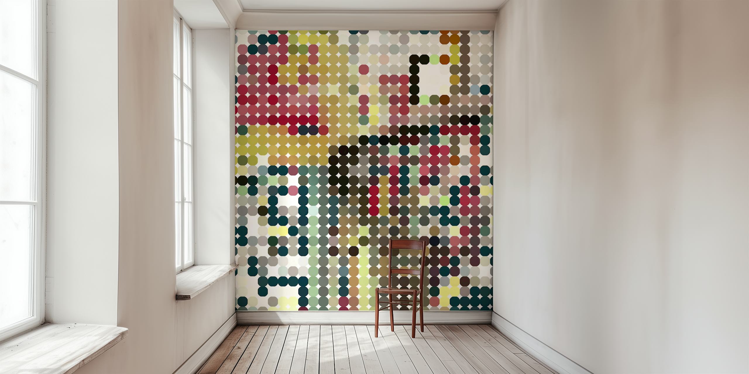 Tonal Blocks tapet i en rumindretning